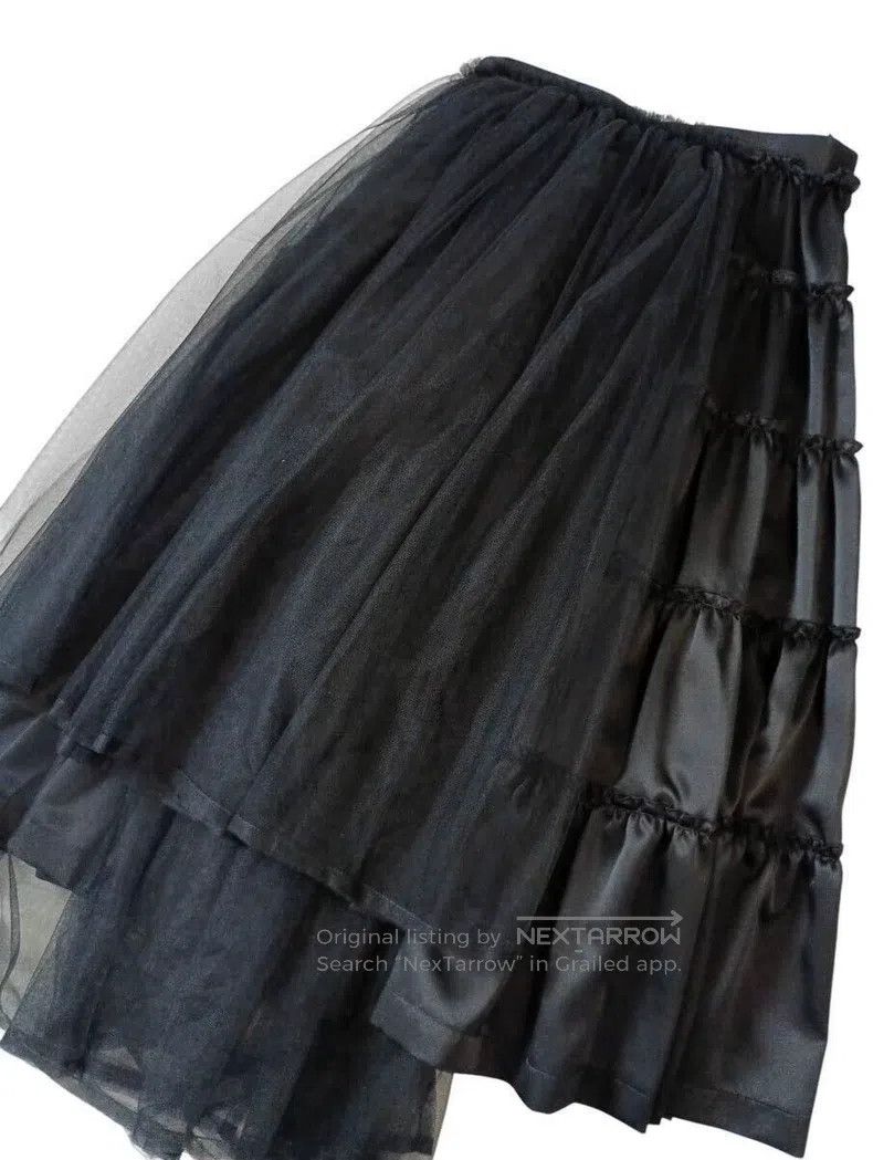 Comme des Garcons Comme Des Garcons size XS Black vintage designed half skir Size 23" - 3 Thumbnail
