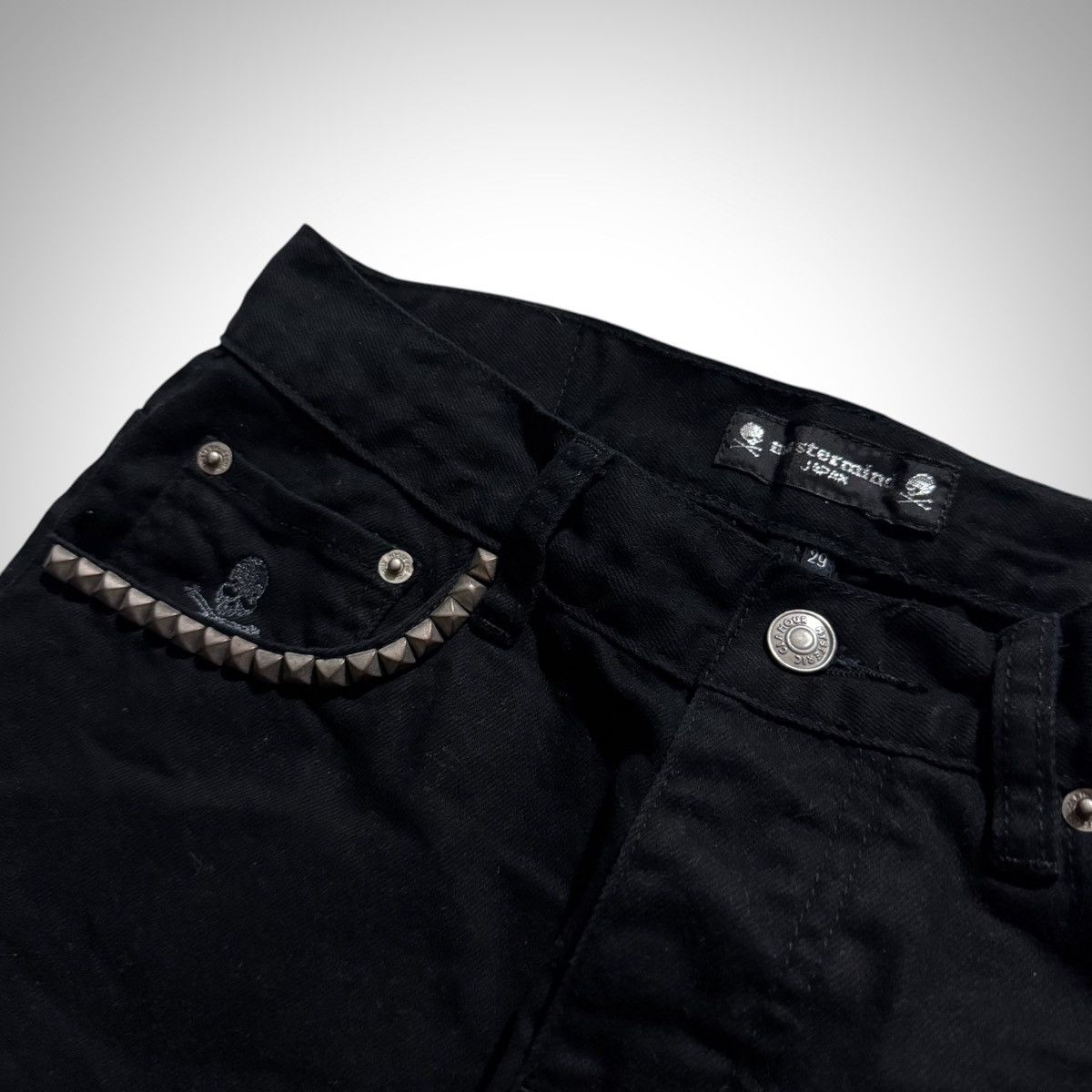 Hysteric Glamour × Mastermind Japan Studded USA American Flag Skull Denim Jeans Size US 29 - 3 Thumbnail