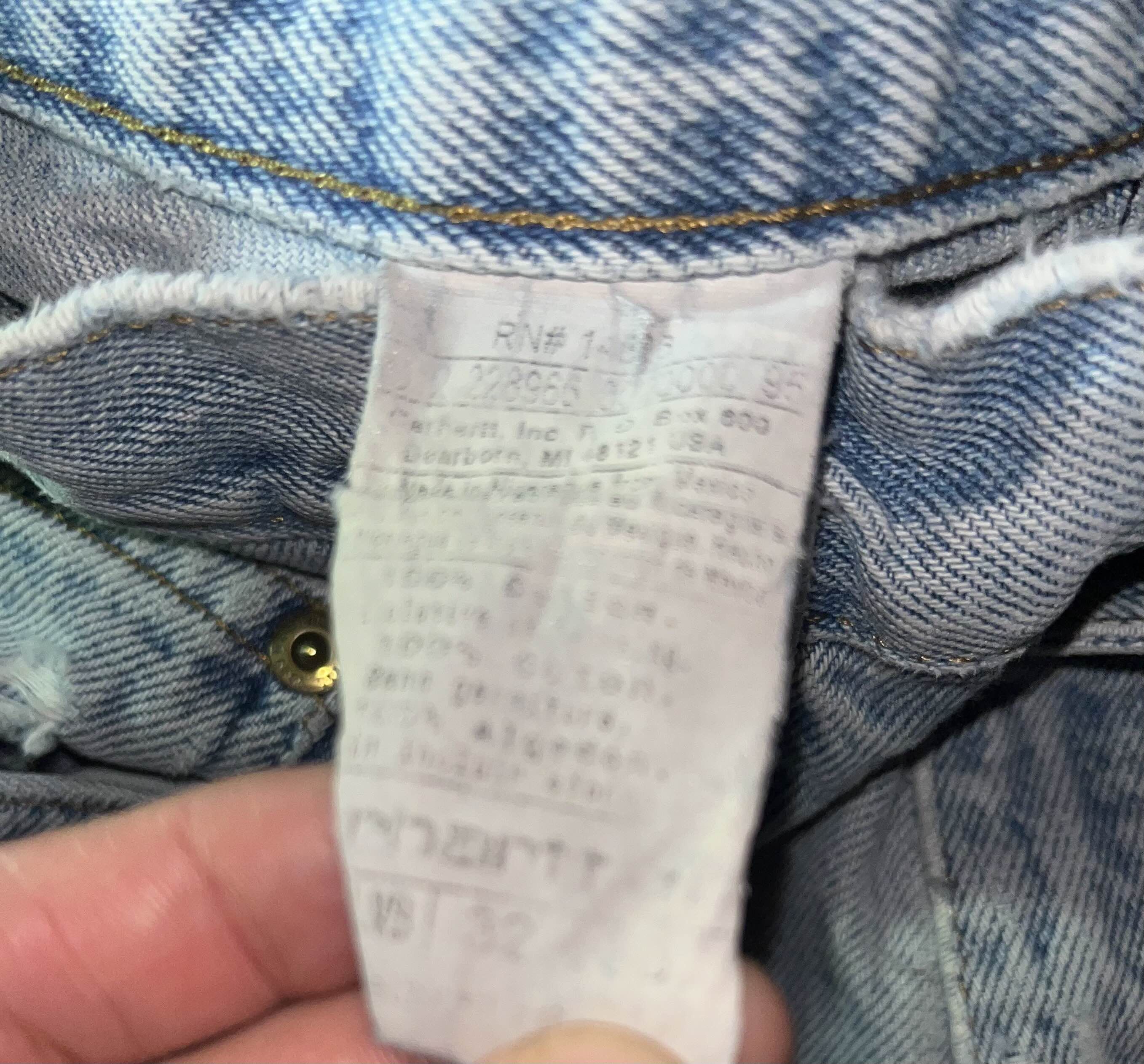 Carhartt × Vintage CARHARTT Light Wash Distressed Denim Size US 31 - 8 Thumbnail