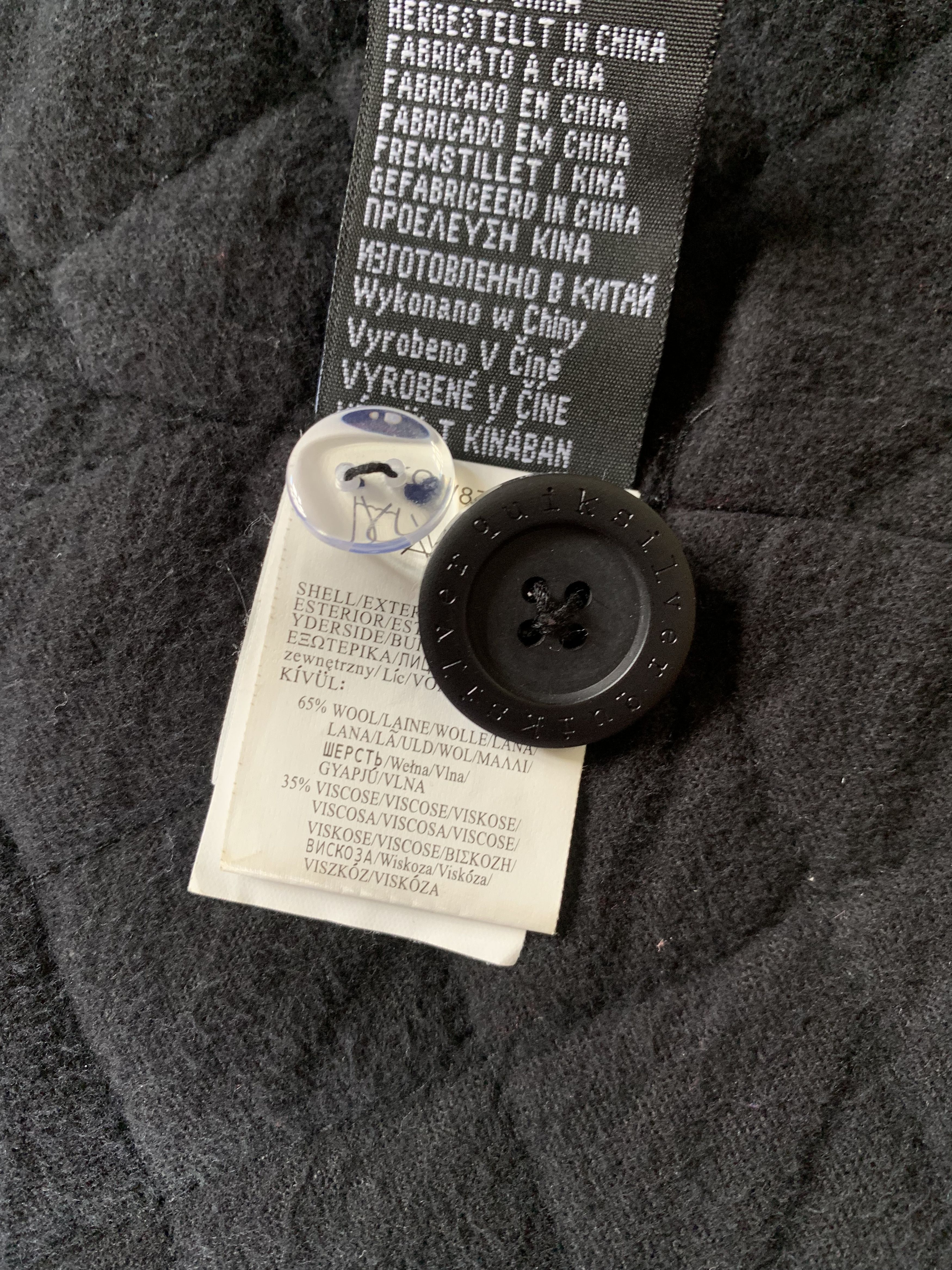 Quicksilver × Vintage Quicksilver Womens Black Wool Coat Size M / US 6-8 / IT 42-44 - 10 Thumbnail
