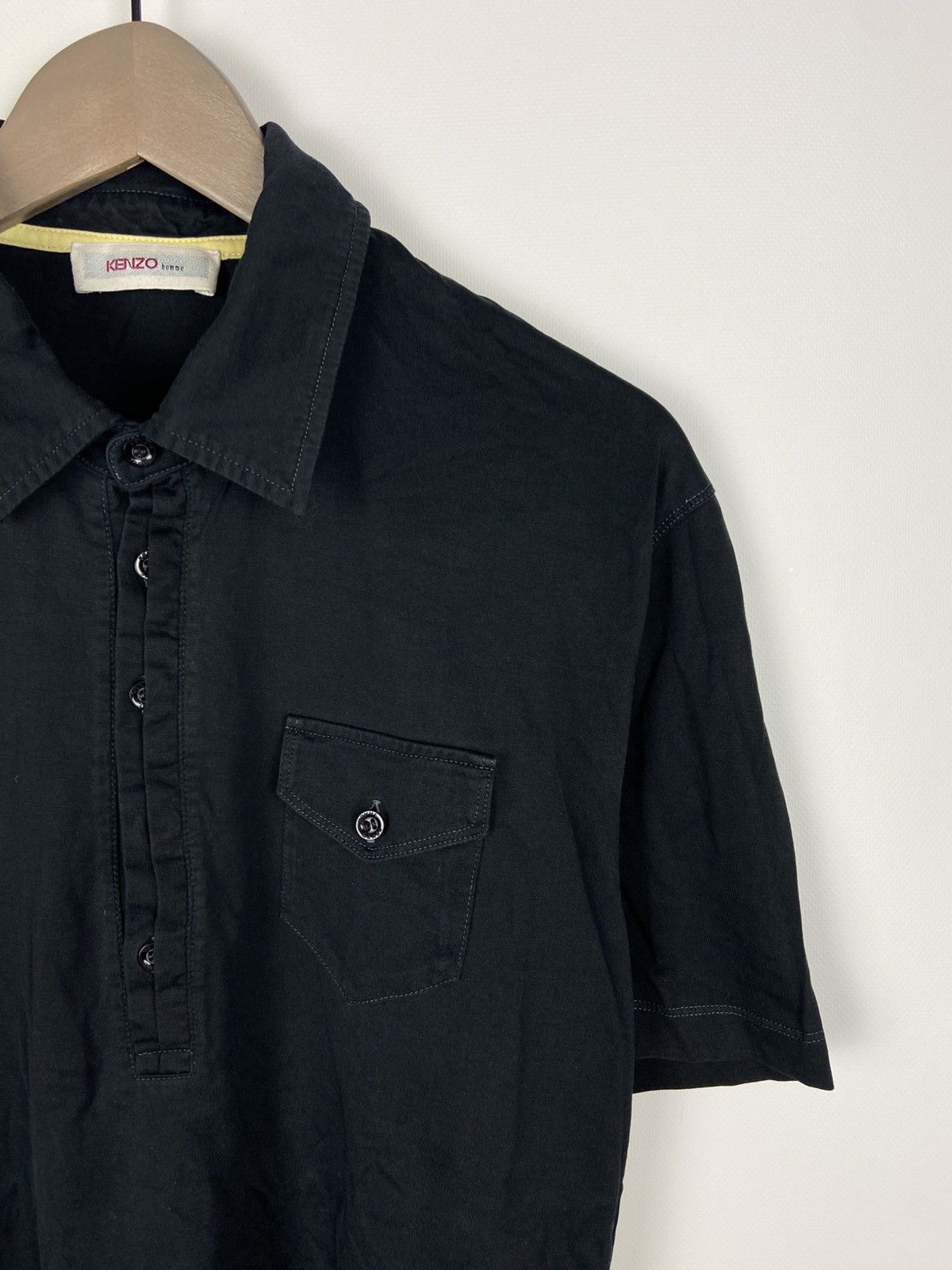 Kenzo × Vintage Vintage Kenzo Homme Polo T-Shirt Black Mens Size US XL / EU 56 / 4 - 3 Thumbnail