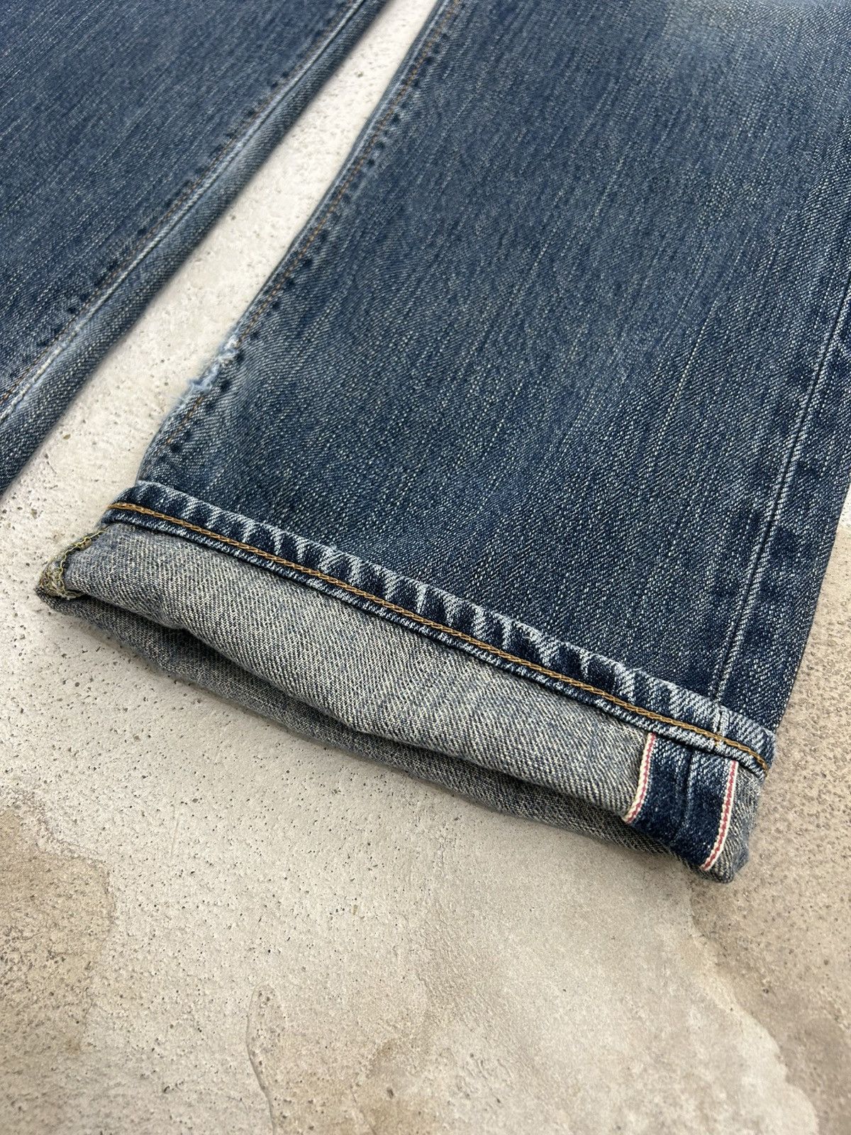 Edwin Vintage Edwin 505z Baggy Mud Washed Orange Tab Size US 29 - 4 Thumbnail