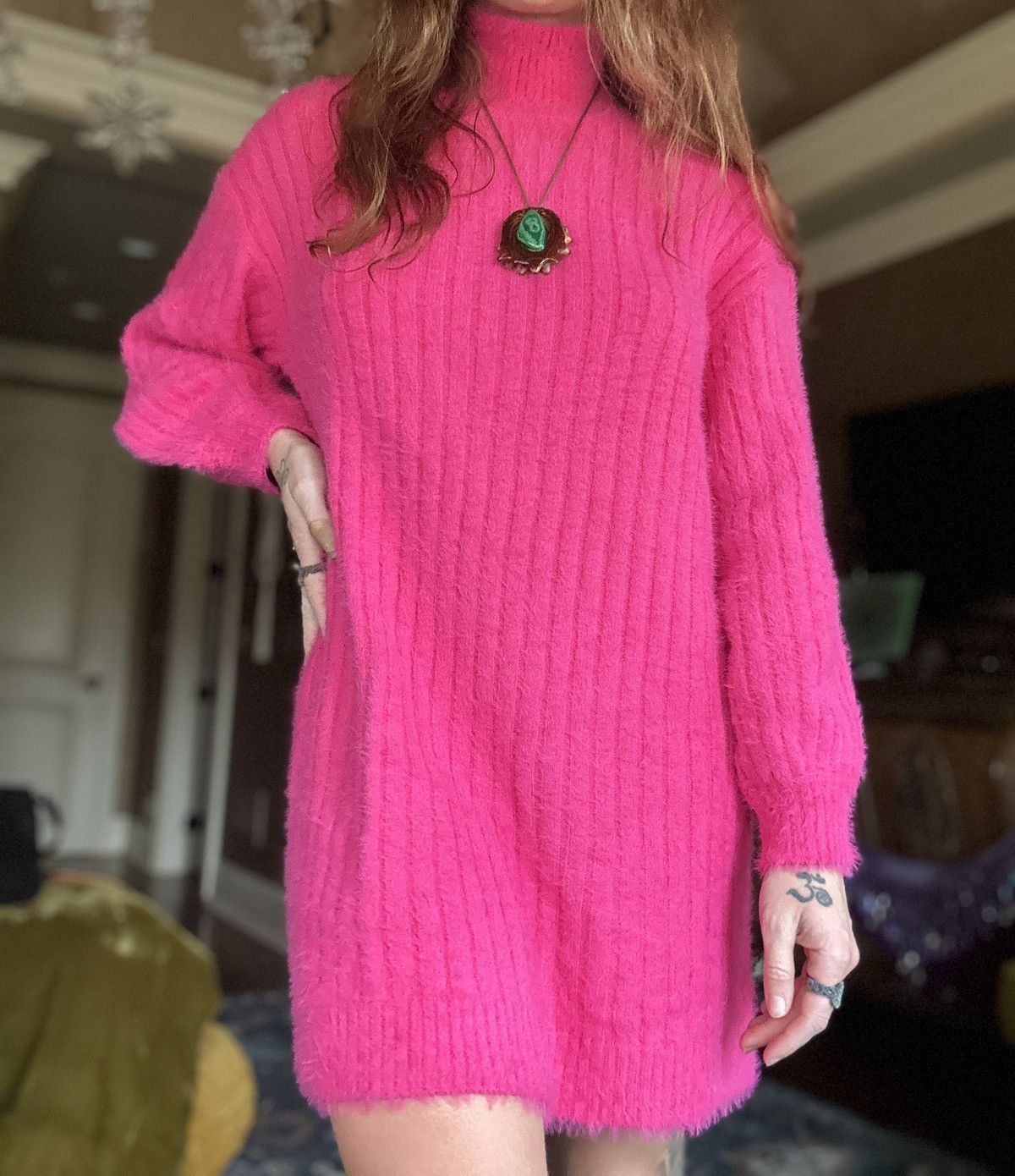 Anthropologie Pink Dress Size L / US 10 / IT 46 - 2 Thumbnail