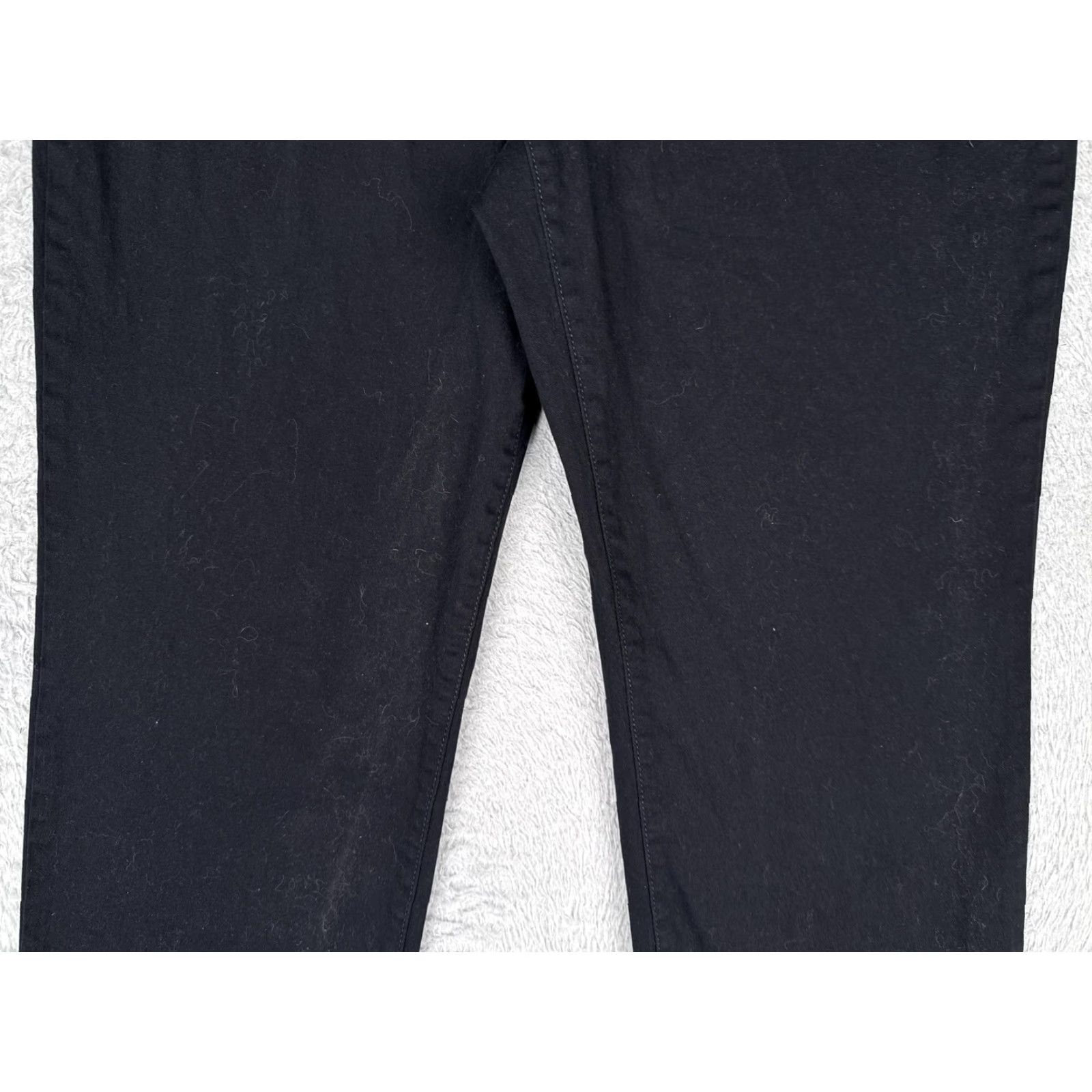 Vintage Style&co Curvy Capri Jeans Womens 12 Black Dark Wash Mid Rise Denim 34x24 Size 34" / US 12 / IT 48 - 3 Thumbnail