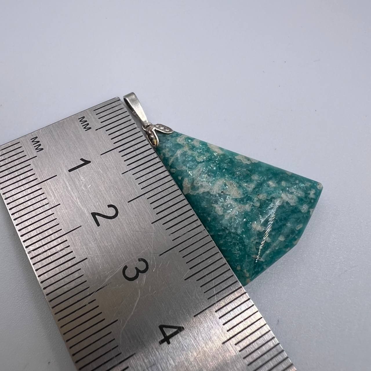 Vintage Vintage Pendant Sterling Silver 925 Amazonite Gemstone Size ONE SIZE - 3 Thumbnail