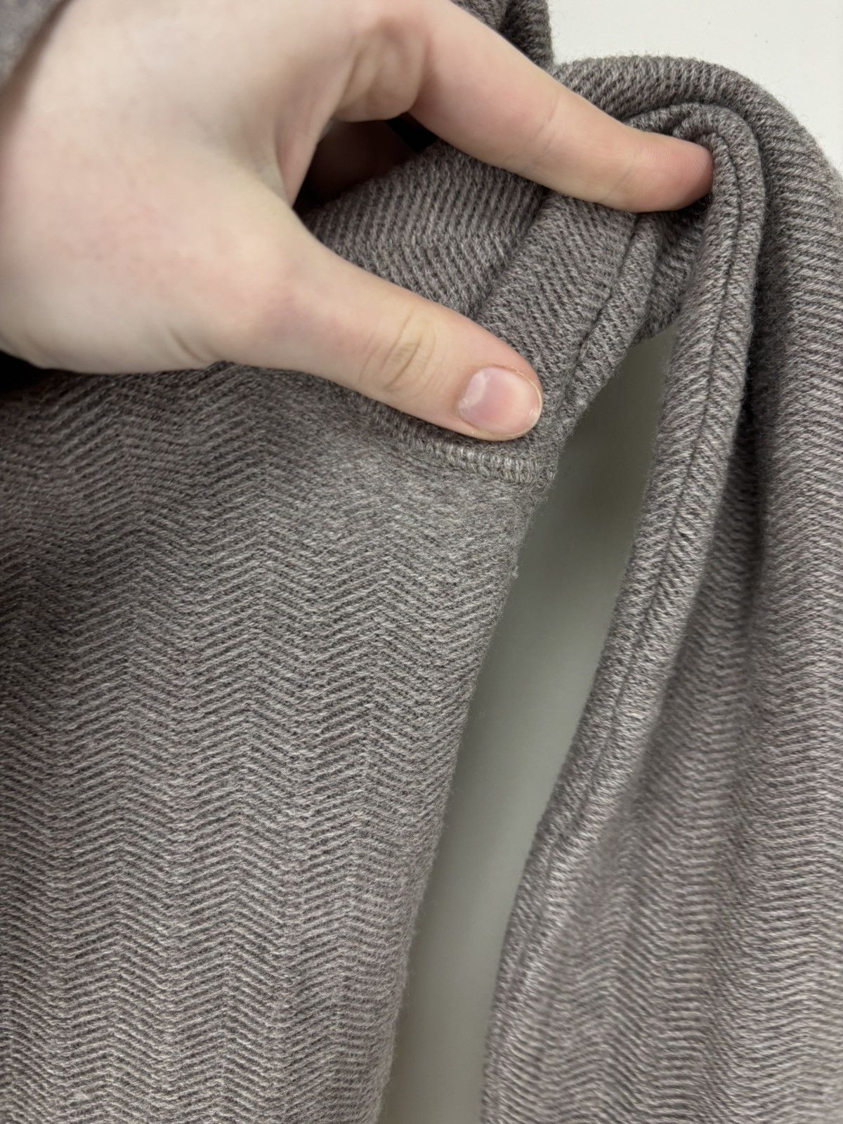 Strenstroms Stenstroms Men’s Light Brown/Beige Herringbone Wool Sweater Size US L / EU 52-54 / 3 - 18 Thumbnail