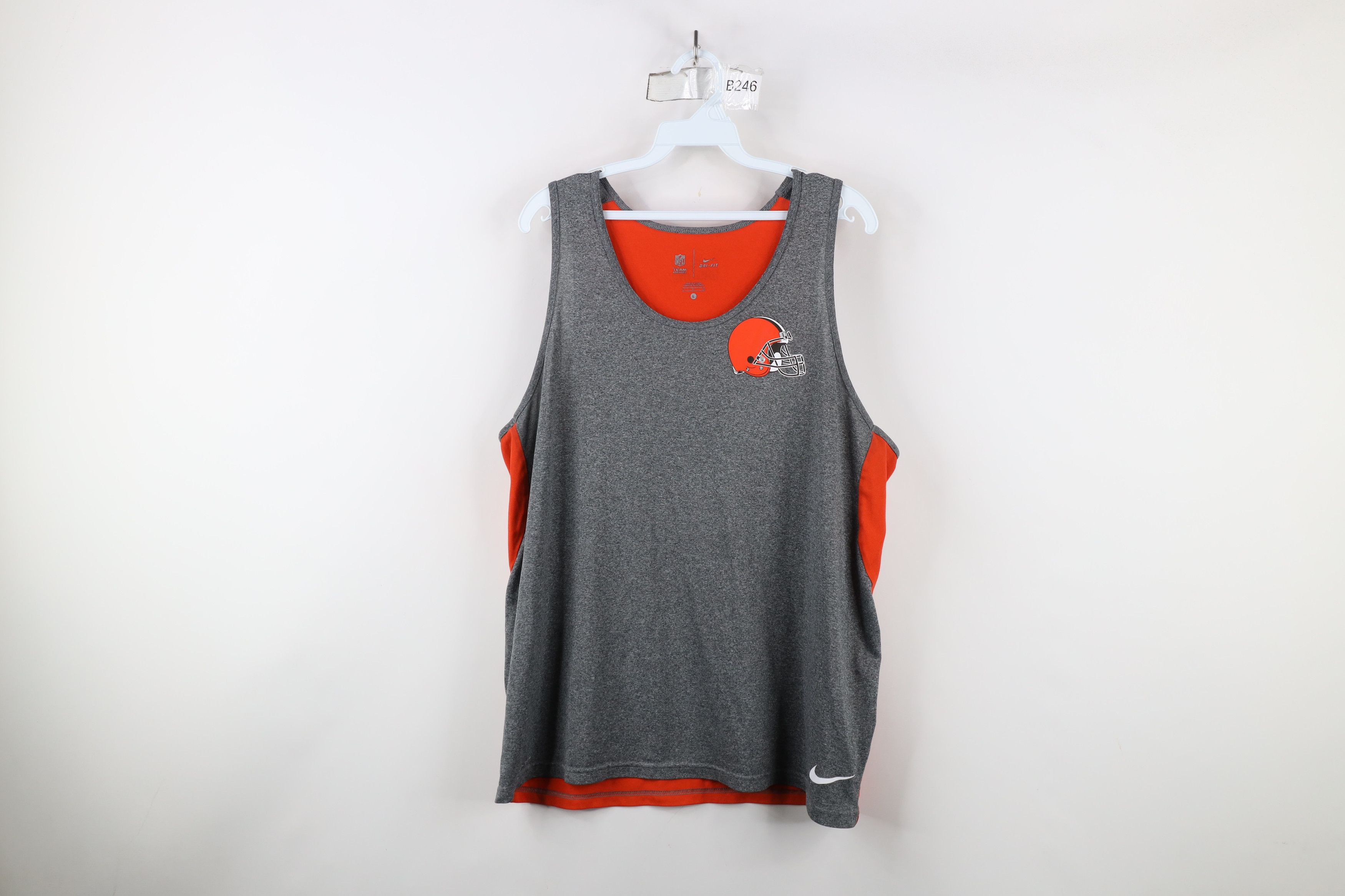 Nike × Vintage Nike Cleveland Browns Football Tank Top T-Shirt Heather Gray Size US L / EU 52-54 / 3 - 1 Thumbnail