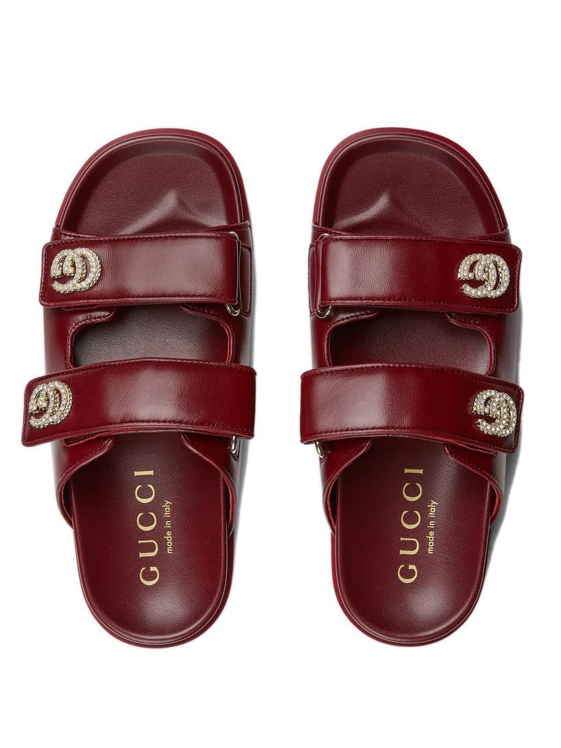 Gucci o1loc1c0326 816833 Women's Sandals With Crystal Double G Size US 11 / IT 41 - 5 Thumbnail