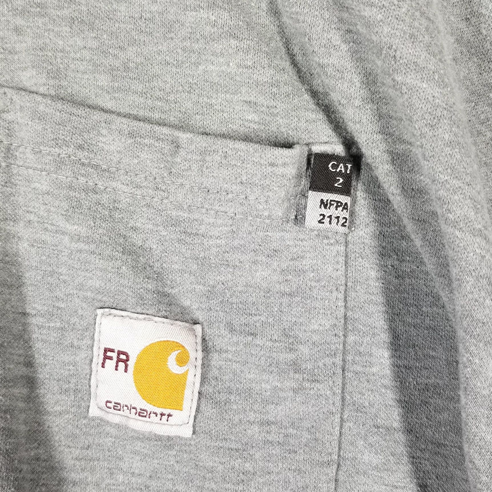 Carhartt Carhartt FR Shirt Mens 3XL Long Sleeve Heather Gray Flame Resistant CAT 2 NFPA 2112 297-31 Jersey Crew Neck Size US XXL / EU 58 / 5 - 3 Thumbnail
