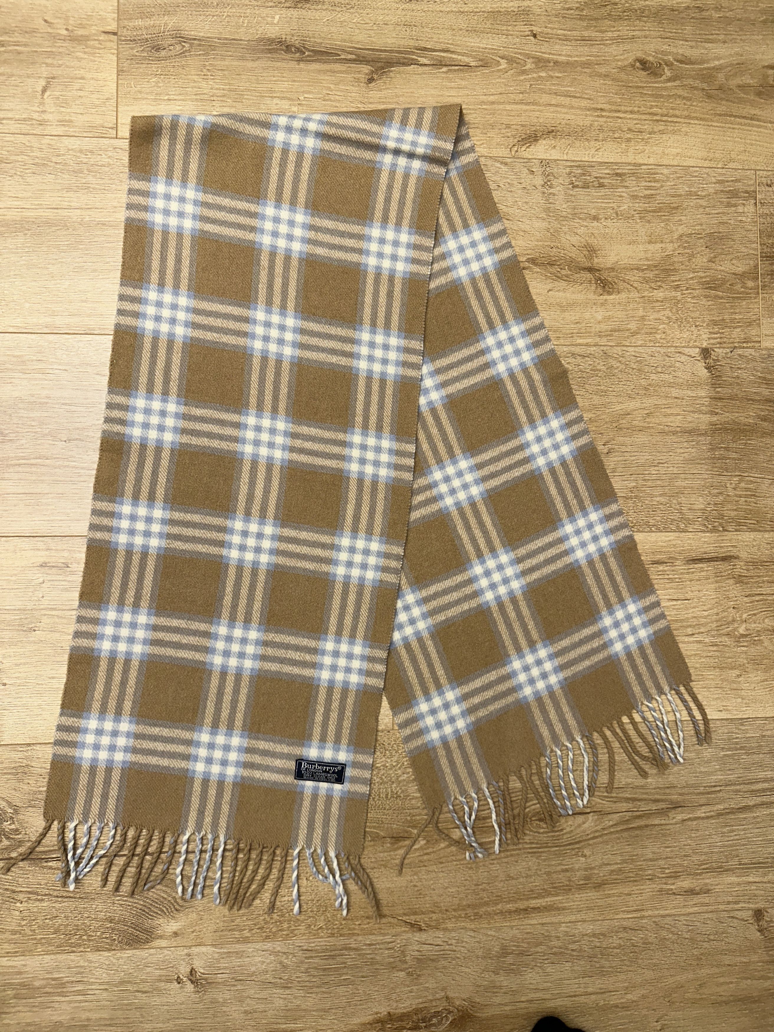 Burberry Burberrys Lambswool Check Vintage Scarf England 150x30cm Size ONE SIZE - 7 Thumbnail