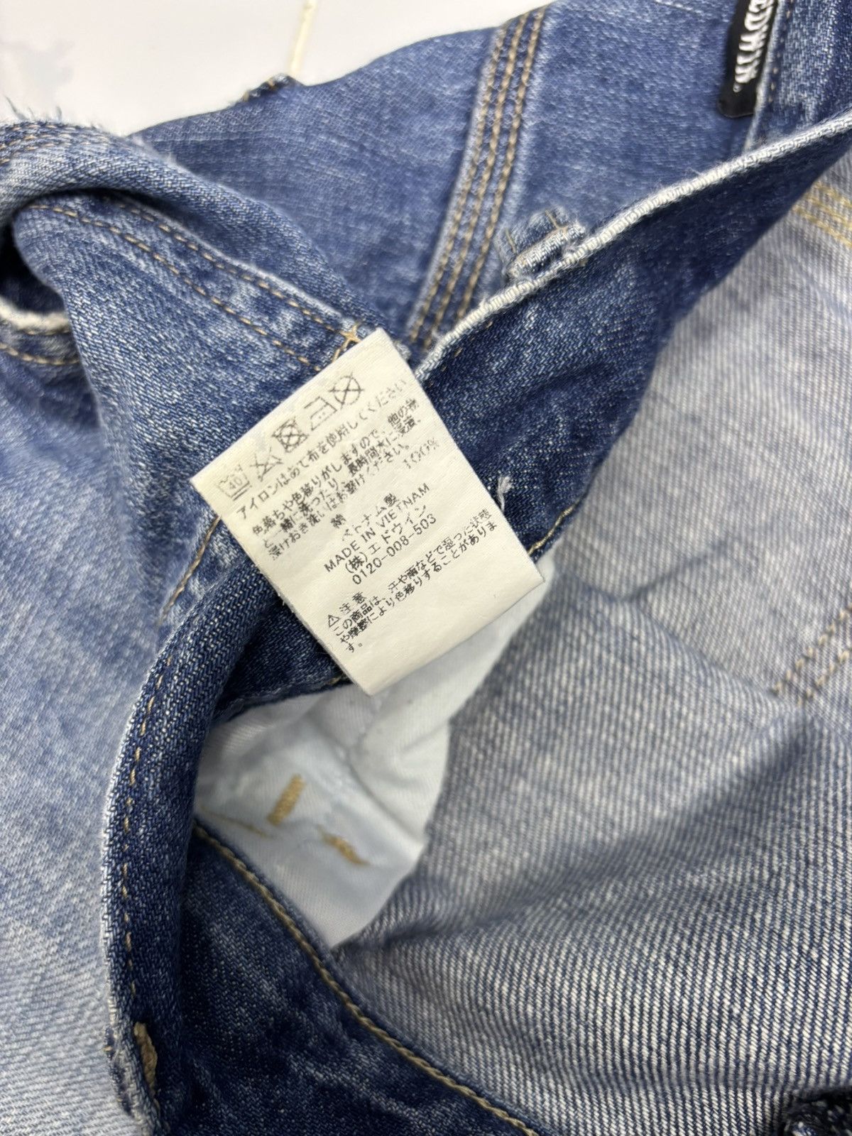 Kapital 🔥EDWIN WORKWEAR BAGGY JEANS DISTRESSED DENIM JEANS Size US 34 / EU 50 - 12 Thumbnail