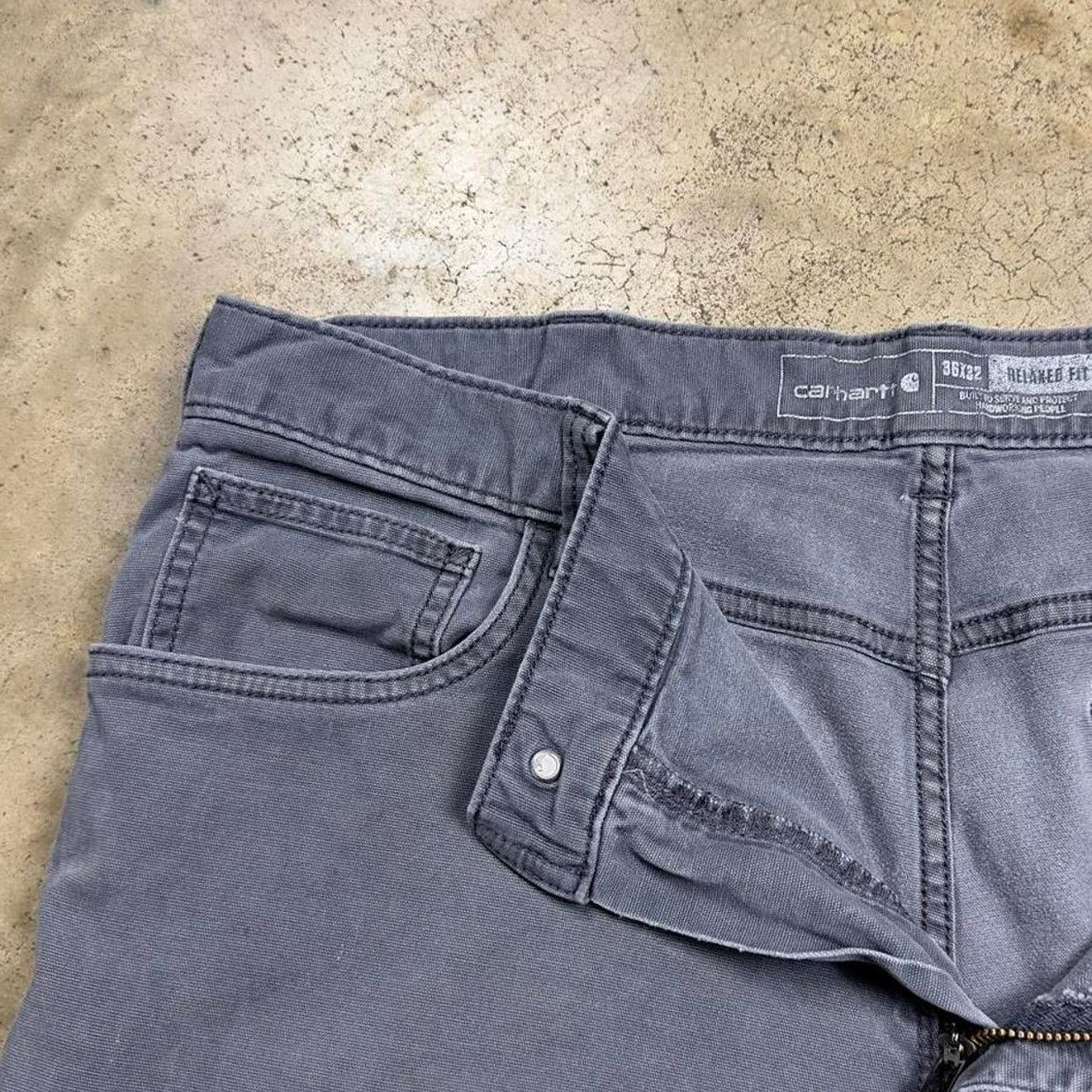 Carhartt Y2K Carhartt Utility Gray Carpenter Pants Size US 36 / EU 52 - 6 Thumbnail