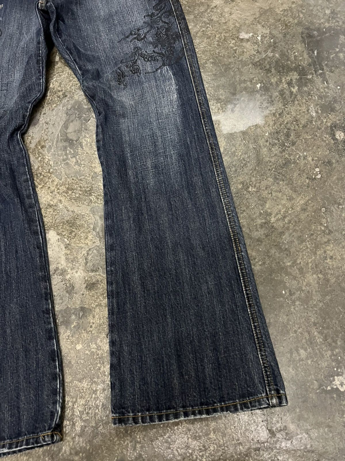 Japanese Brand 💥FLARE💥UNBRAND SUKAJAN DRAGON JEAN Size US 33 - 5 Thumbnail