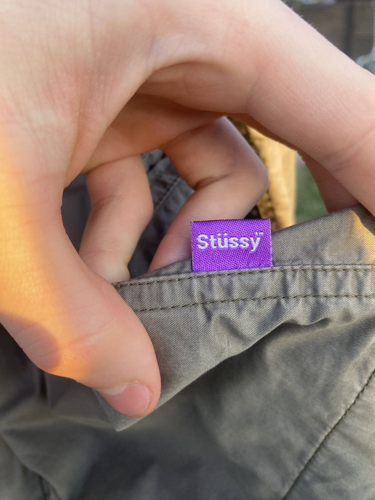 Stussy × Vintage Vintage 90s Stussy Khaki Field Jacket Military Workwear Size US M / EU 48-50 / 2 - 14 Thumbnail