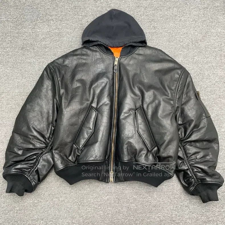 Balenciaga Balenciaga Hooded Patchwork Heavy Duty Leather Jacket Size US S / EU 44-46 / 1 - 1 Thumbnail