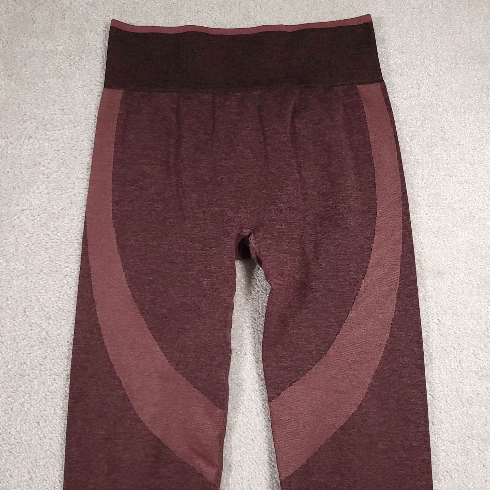 Pinko VINTAGE? No — Victoria's Secret PINK Leggings Womens Large Maroon Seamless High Rise Yoga Pant Size 36" / US 14 / IT 50 - 3 Thumbnail