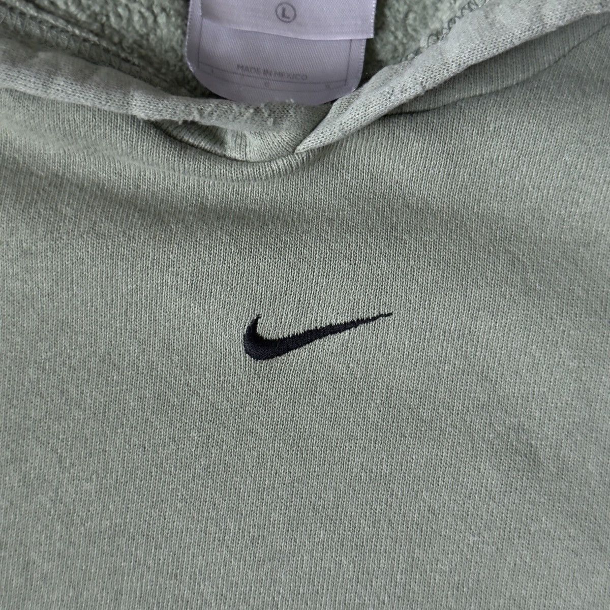 Nike Vintage Nike Center Swoosh Hoodie Pistachio Green Size US L / EU 52-54 / 3 - 4 Thumbnail