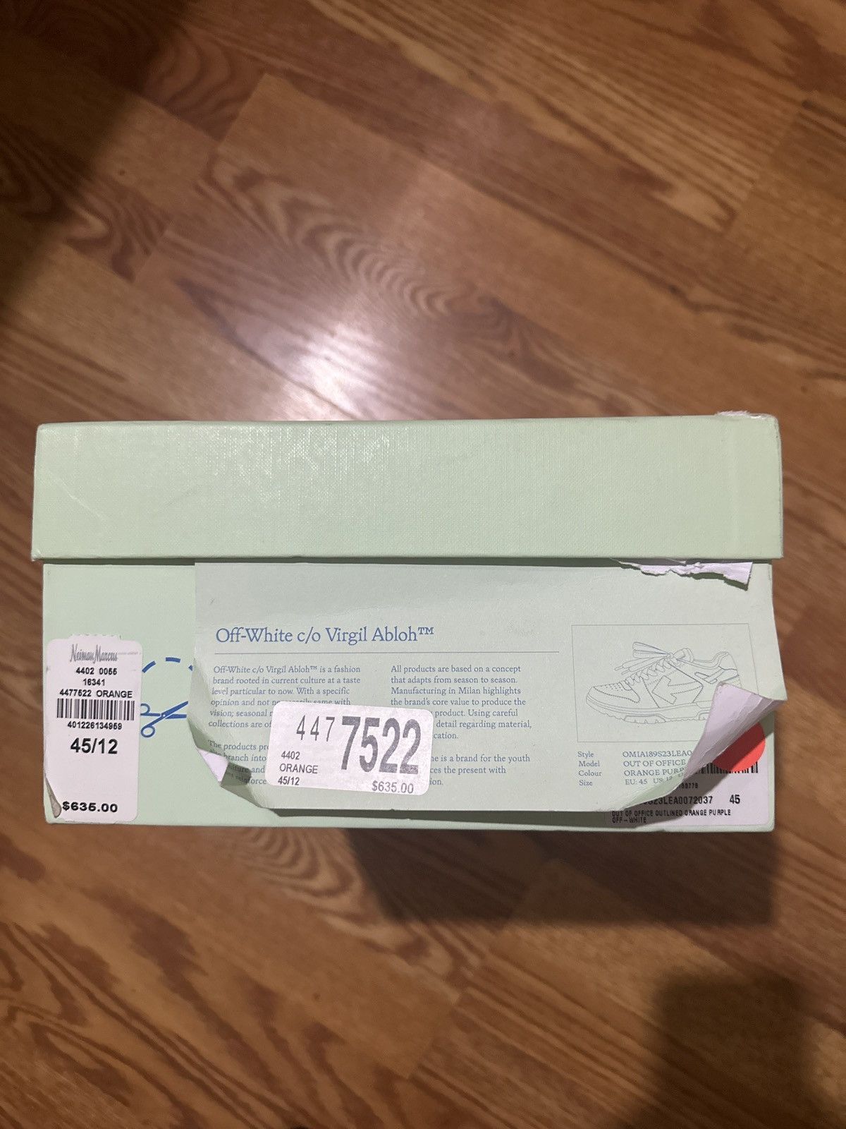 Off-White Out Of Office Outlined Orange Purple Off-White Size US 12 / EU 45 - 10 Thumbnail
