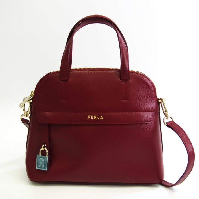 Furla FURLA Piper S DOME 285783 Women's Leather Shoulder Bag Red Color