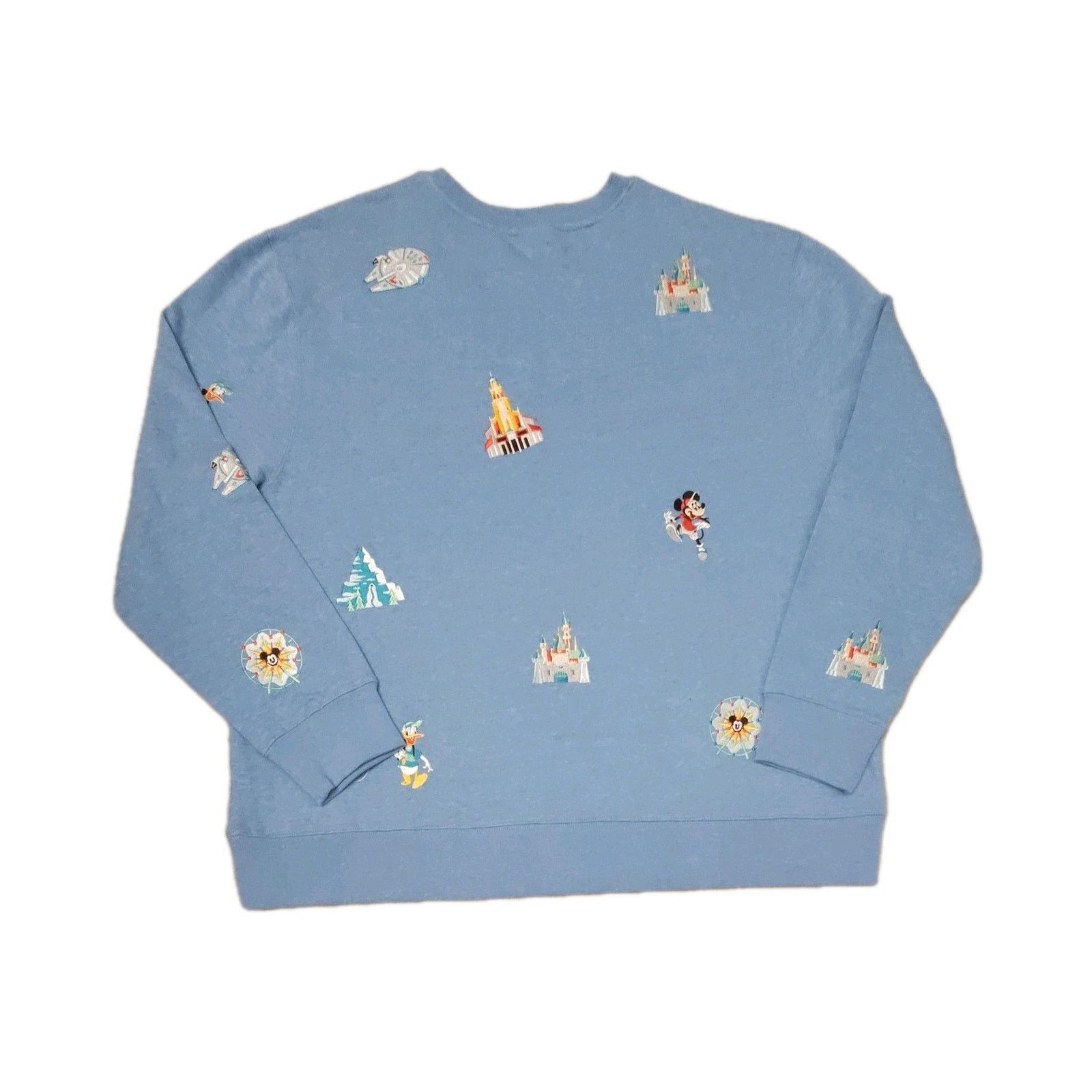 Disney Disneyland Embroidered Park Icons Sweatshirt Bl Unisex 2XL Size US XXL / EU 58 / 5 - 2 Thumbnail