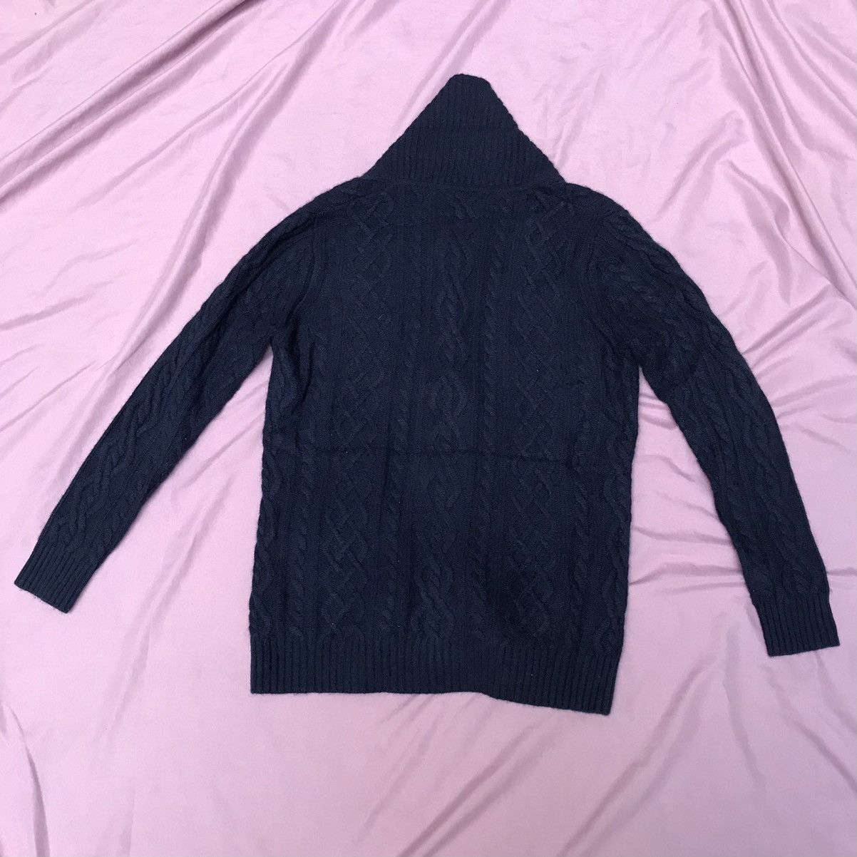 Other PURE CASHMERE CABLE KNIT SHAWL COLLAR CARDIGAN Size M / US 6-8 / IT 42-44 - 8 Thumbnail