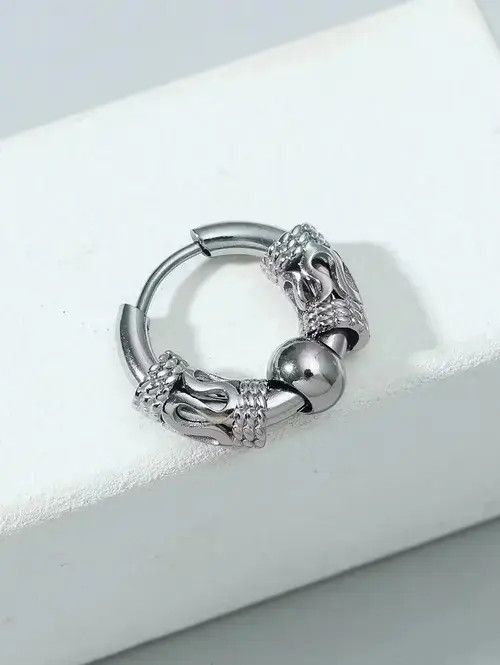 VIBE 1 pair Punk Stainless Steel Earring Size ONE SIZE - 1 Thumbnail