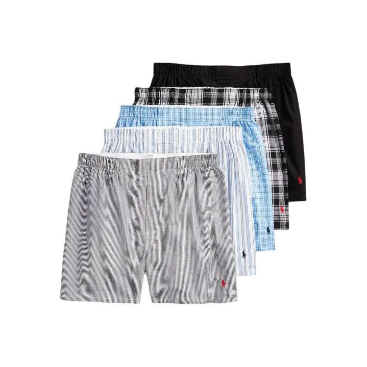 Polo Ralph Lauren Polo Ralph Lauren Men's Woven Cotton Boxer Briefs 5-Pack Size US 36 / EU 52 - 1 Thumbnail