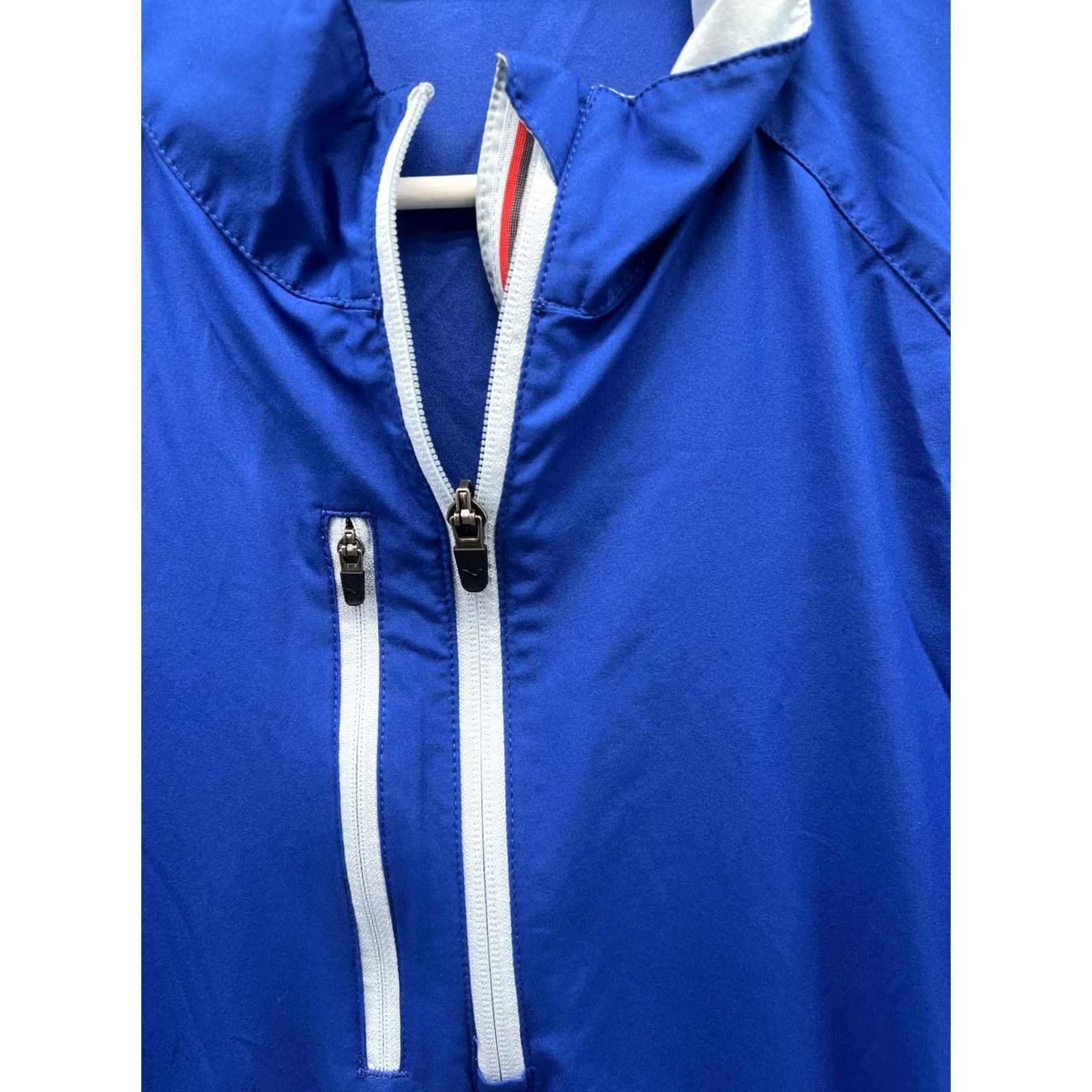 Puma Puma Jacket Mens Large Blue 1/4 Zip Windbreaker Pullover Lightweight Athletic Spring Casual Activewear Mens L Blue Size US L / EU 52-54 / 3 - 7 Thumbnail