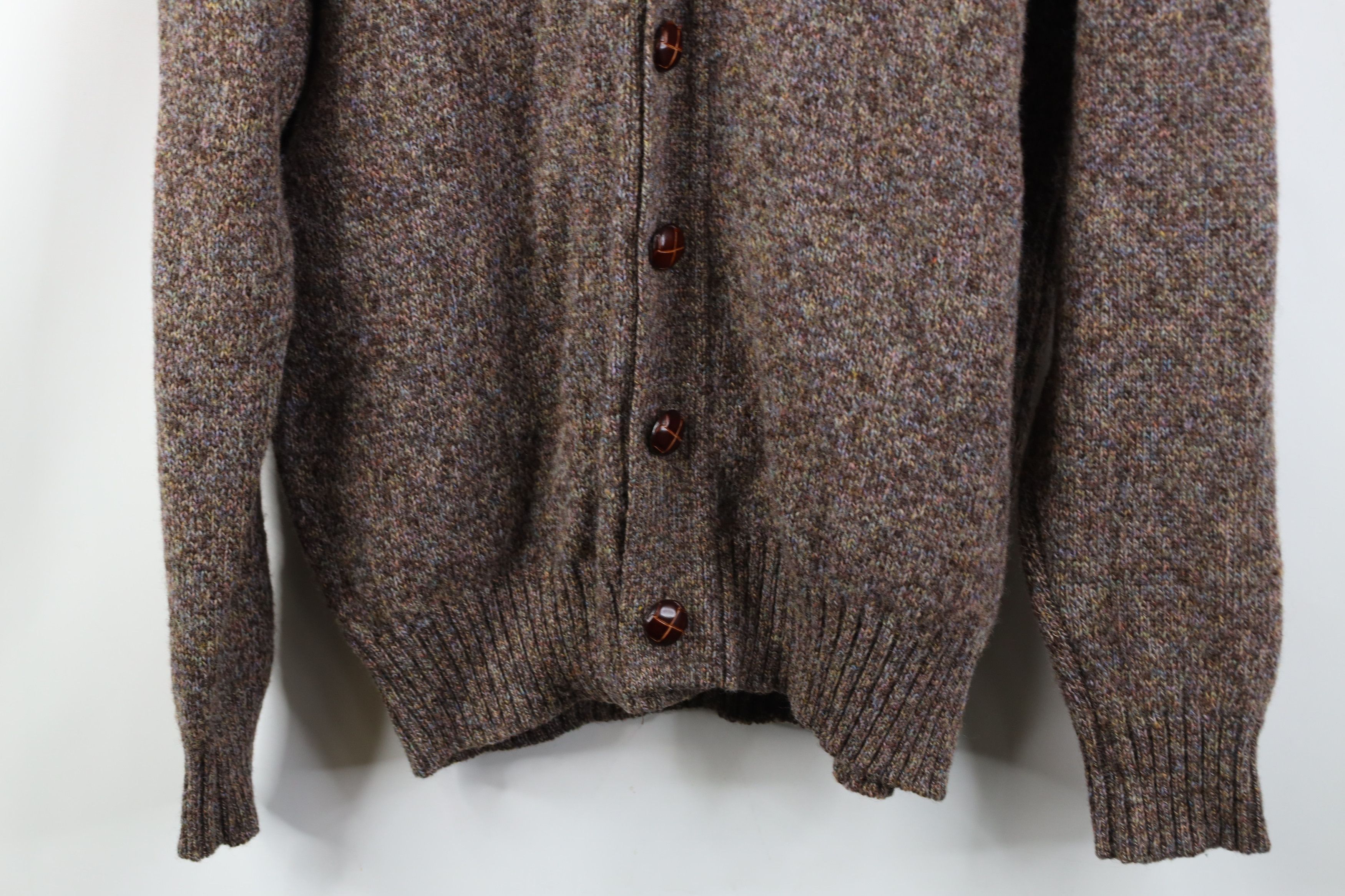 Vintage Vintage 90s Streetwear Shetland Wool Cardigan Sweater USA Size US XL / EU 56 / 4 - 3 Thumbnail