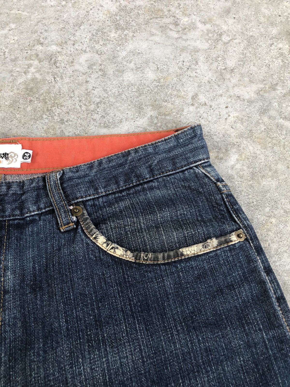 Karakuri Tamashii Karakuri Tamashii Embroidered Jeans Multipocket Size US 33 - 16 Thumbnail