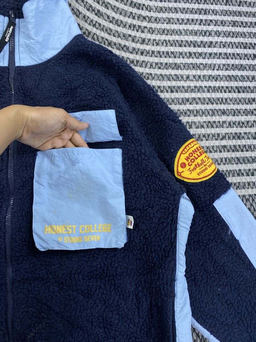 GU Vintage Honest College Bu Studio Seven Fleece Zipper Jacket Size US L / EU 52-54 / 3 - 9 Thumbnail