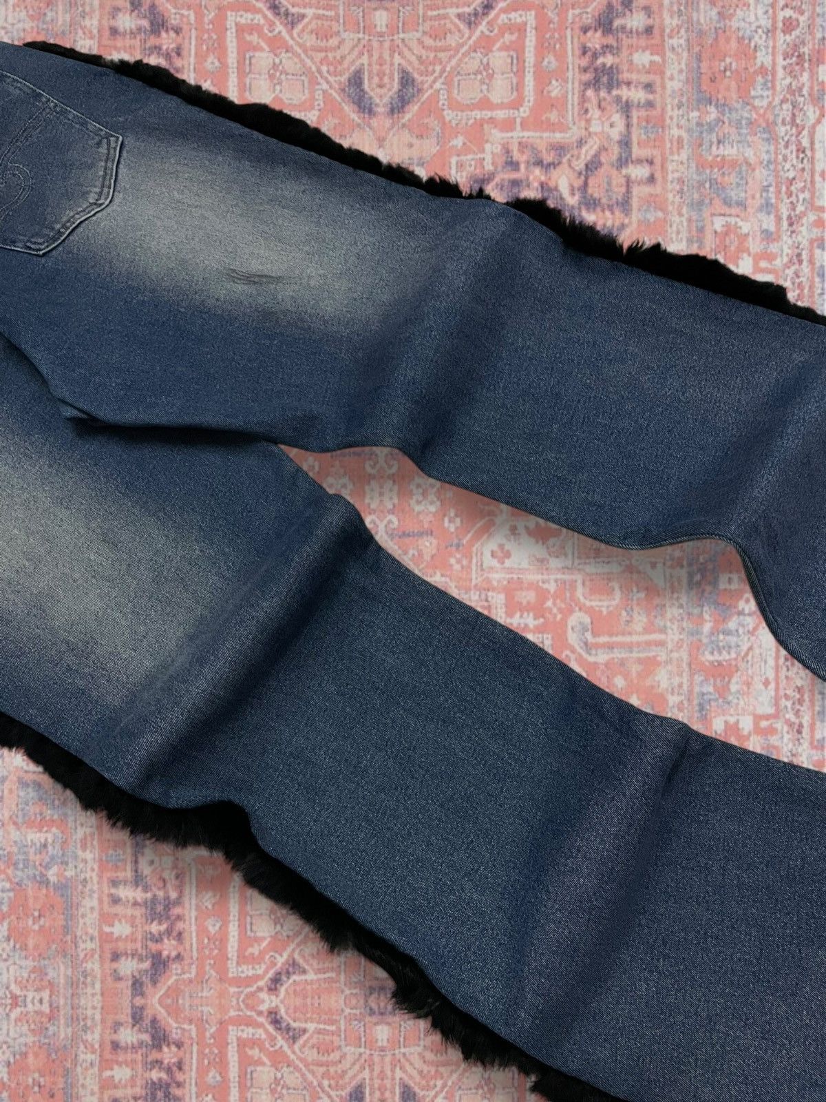Hysteric Glamour Vintage 1990s Designer Japan Rare Chest Fur Adore Denim Size US 32 / EU 48 - 12 Thumbnail