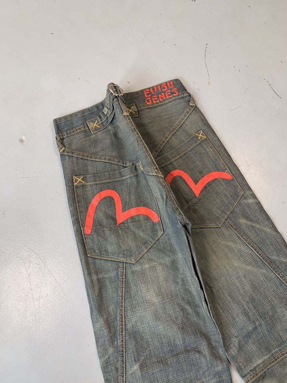 Japanese Brand Vintage Evisu inspired denim Size US 32 / EU 48 - 12 Thumbnail
