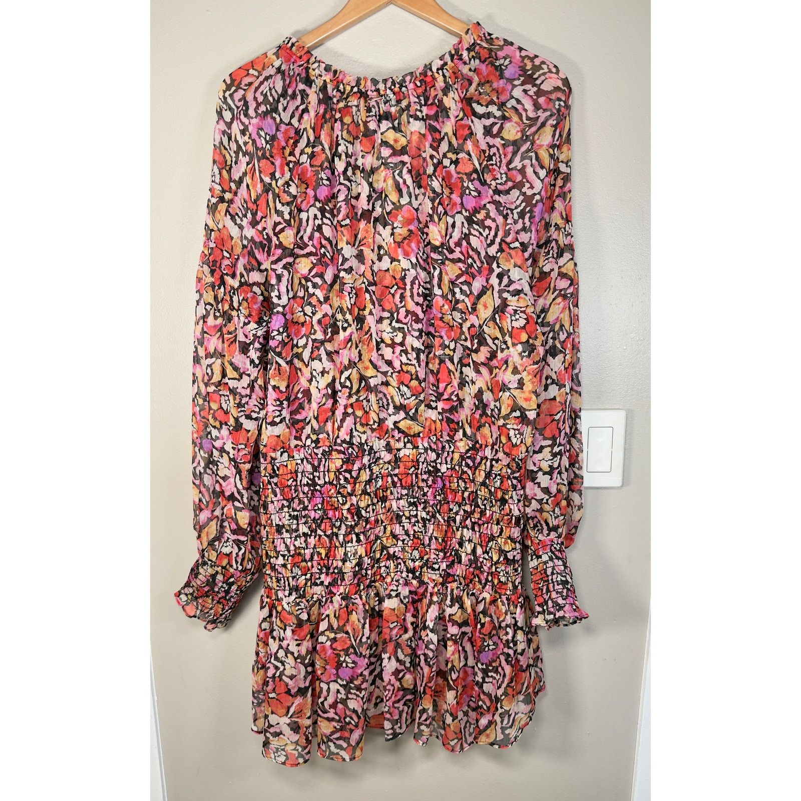 MISA Los Angeles NWT Misa Los Angeles Celina Red Fire Flora Dress Size XL Size XL / US 12-14 / IT 48-50 - 8 Thumbnail