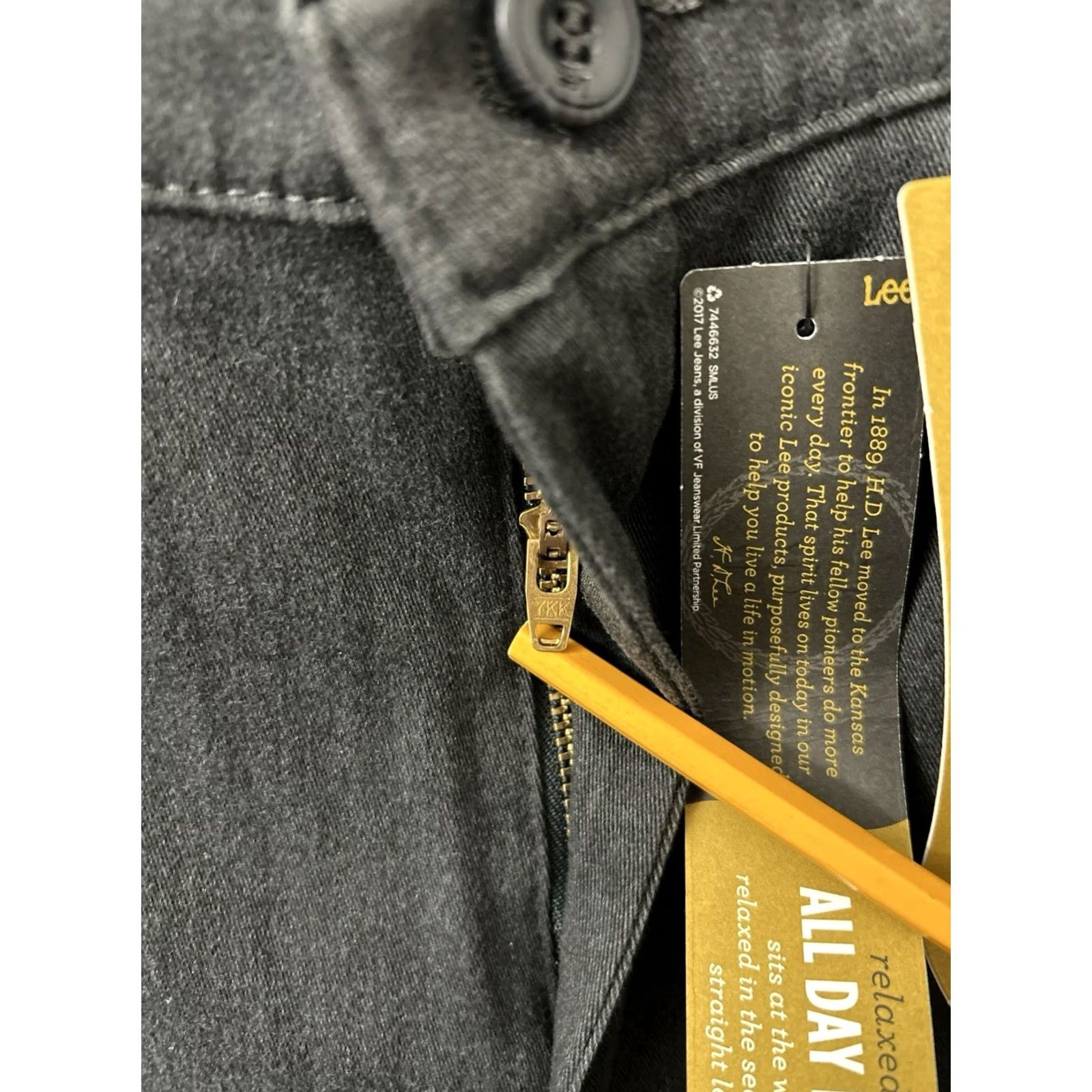 Lee Lee All Day Pants Womens Size 16 L30 Gray Relaxed Fit Straight Leg Trousers Size 38" / US 16 / IT 52 - 7 Thumbnail