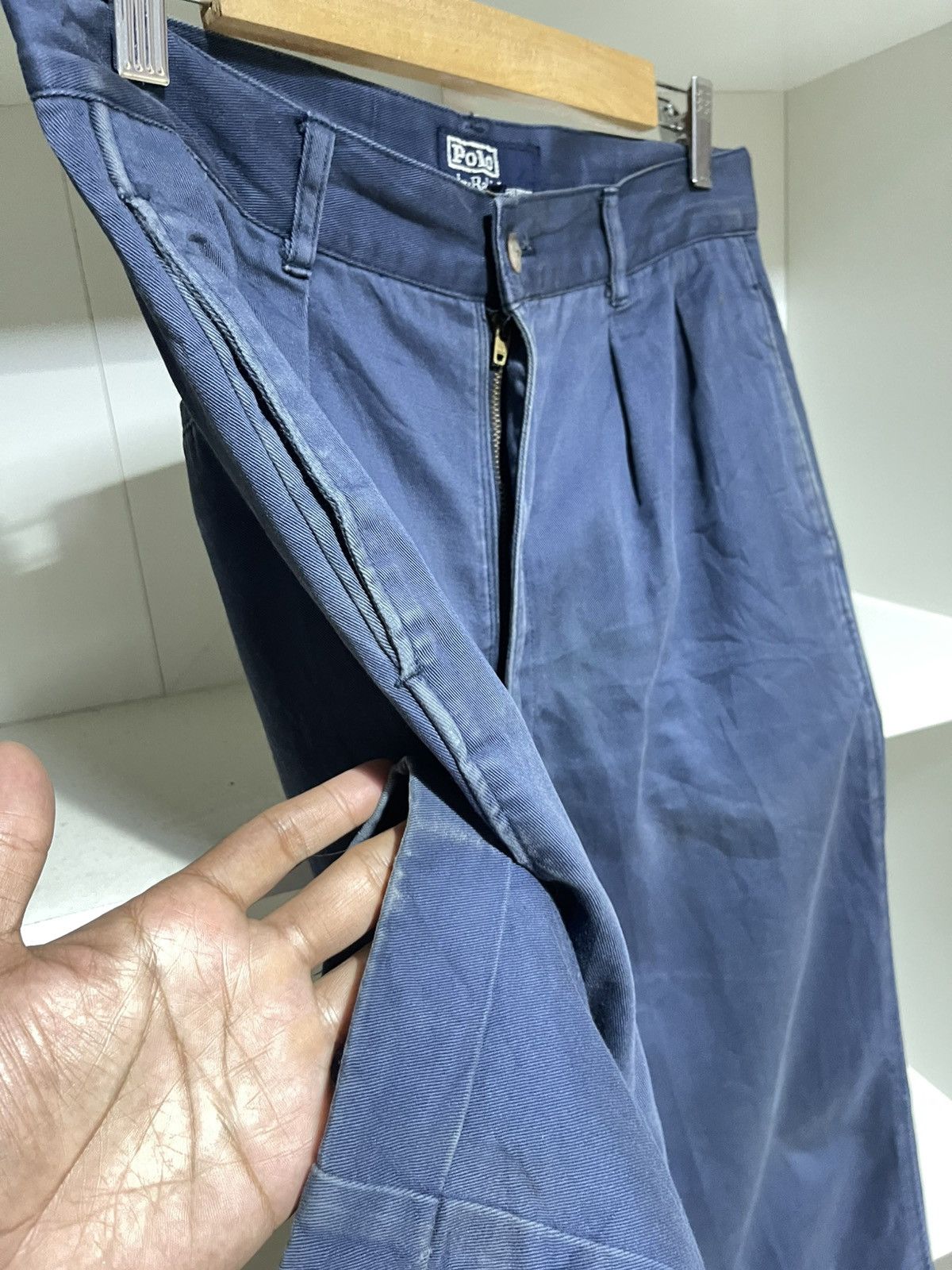 Polo Ralph Lauren Vintage Faded blue Polo Rlaph Lauren Cotton Pants Size US 29 - 4 Thumbnail