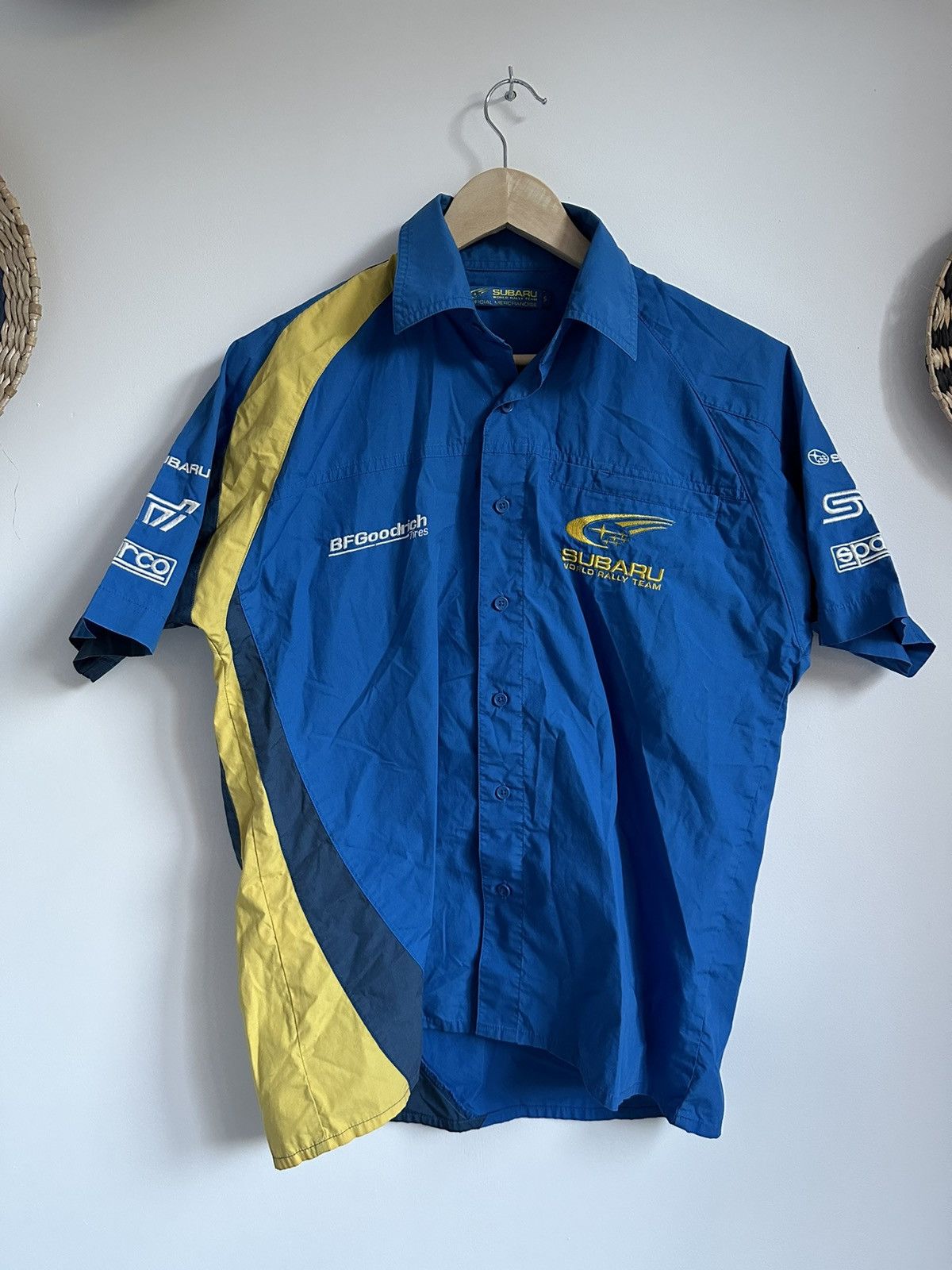 SUBARU World Rally high quality Team Racing Cotton Polo Shirt Size XLarge