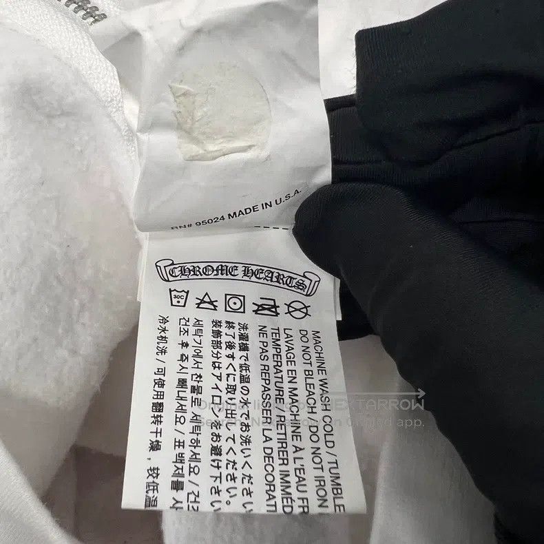 Chrome Hearts CHROME HEARTS Size M White scroll flag printed zipper hoode Size US M / EU 48-50 / 2 - 5 Thumbnail