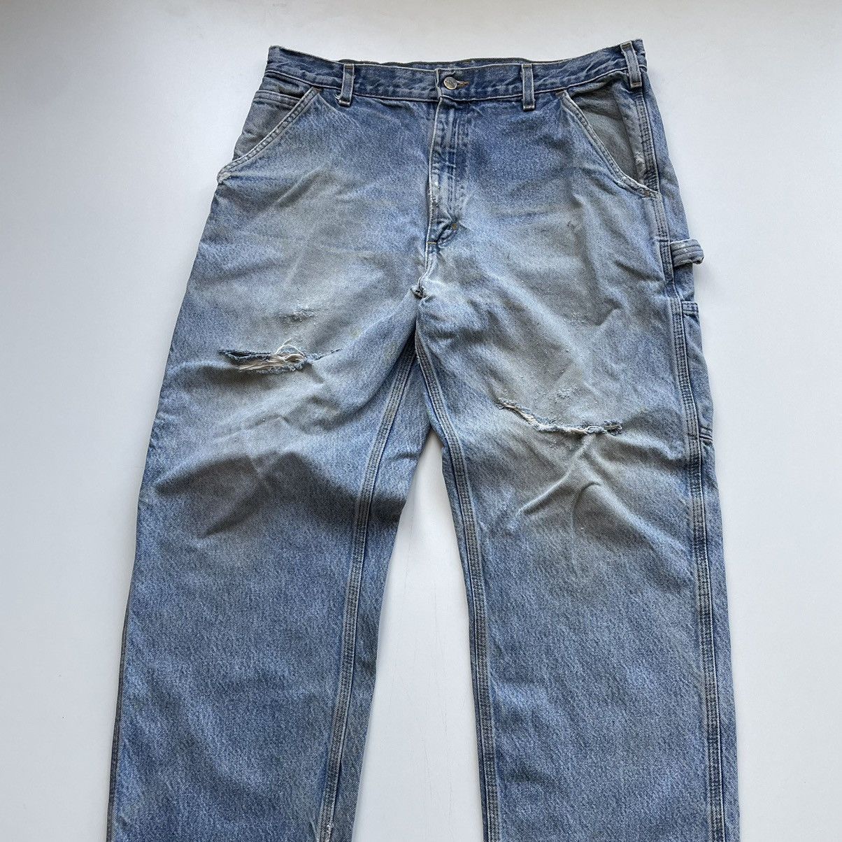Carhartt × Vintage Vintage 90s Y2K Carhartt Distressed Denim Jeans 36x32 Rare Size US 36 / EU 52 - 2 Thumbnail
