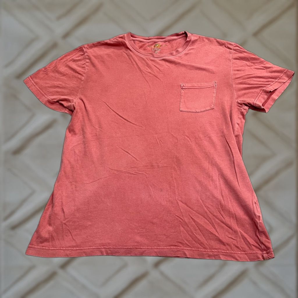 Club Room Club Room Basic Pocket Tee Shirt Mens Medium Orange Cotton Casual Crew Neck Size M / US 6-8 / IT 42-44 - 1 Thumbnail