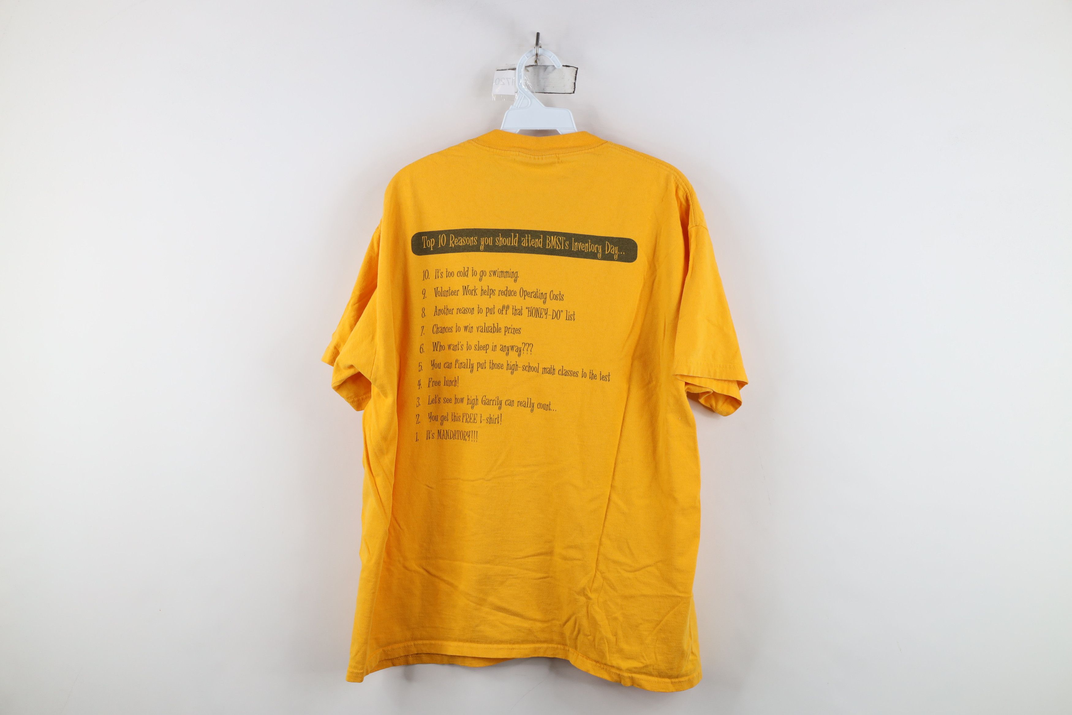 Vintage Vintage 90s Boise Marketing Services T-Shirt Yellow USA Size US L / EU 52-54 / 3 - 12 Thumbnail