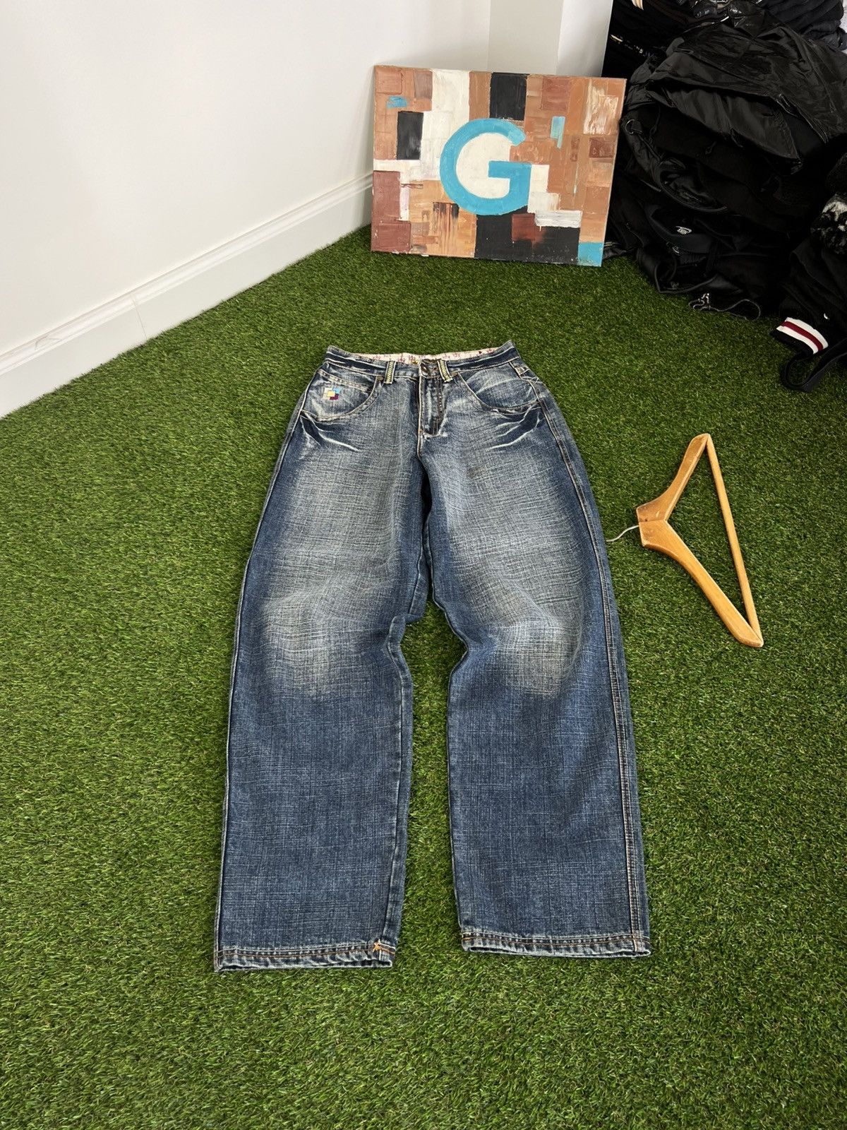 Japanese Brand Crazy Vintage Super Baggy 90’s Notoriuos BIG Jnco Jeans USA Size US 30 / EU 46 - 7 Thumbnail