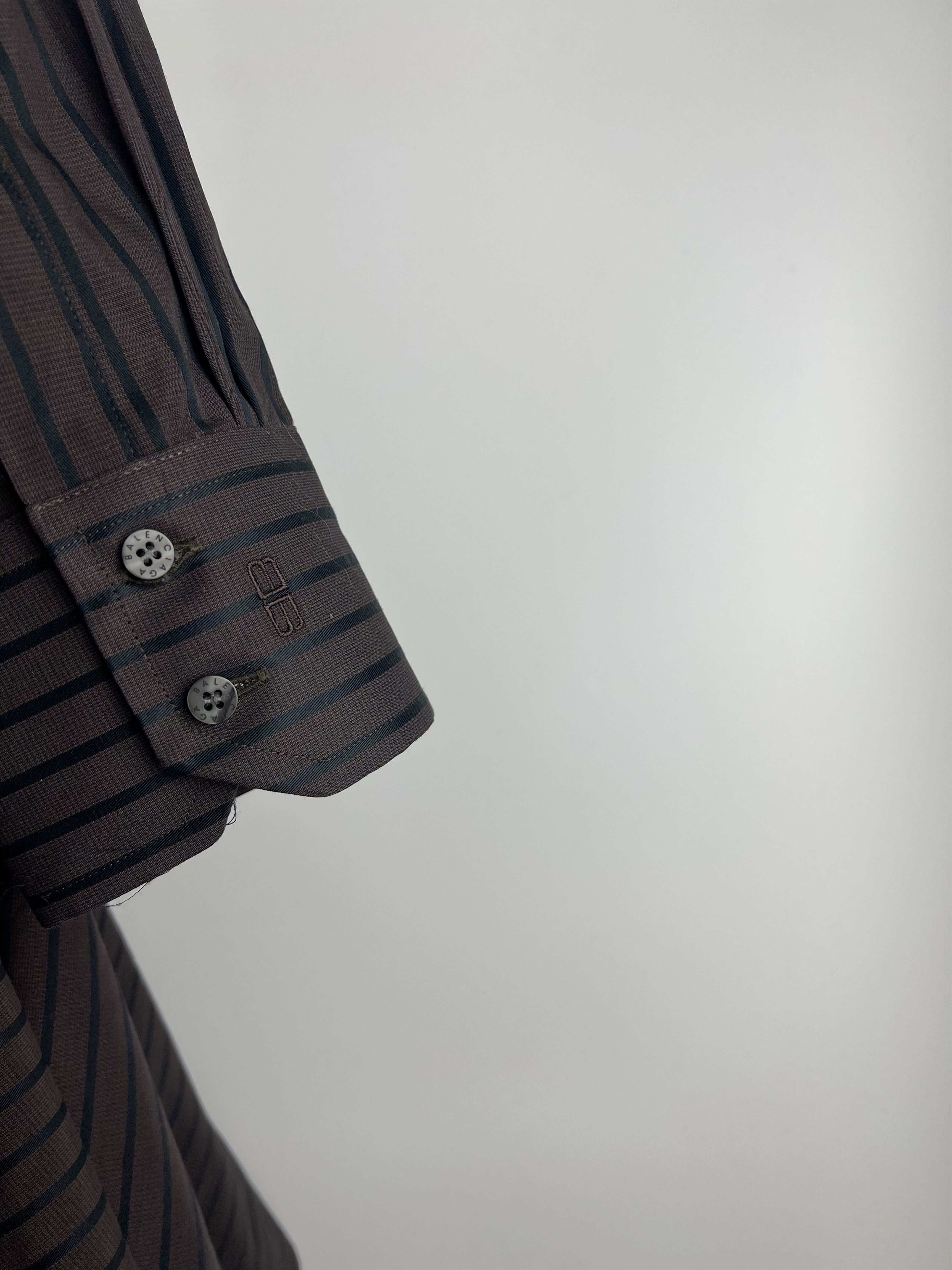 Balenciaga Balenciaga Men's Striped Cotton Button Up Shirt Size 16.5/42 Size US L / EU 52-54 / 3 - 4 Thumbnail