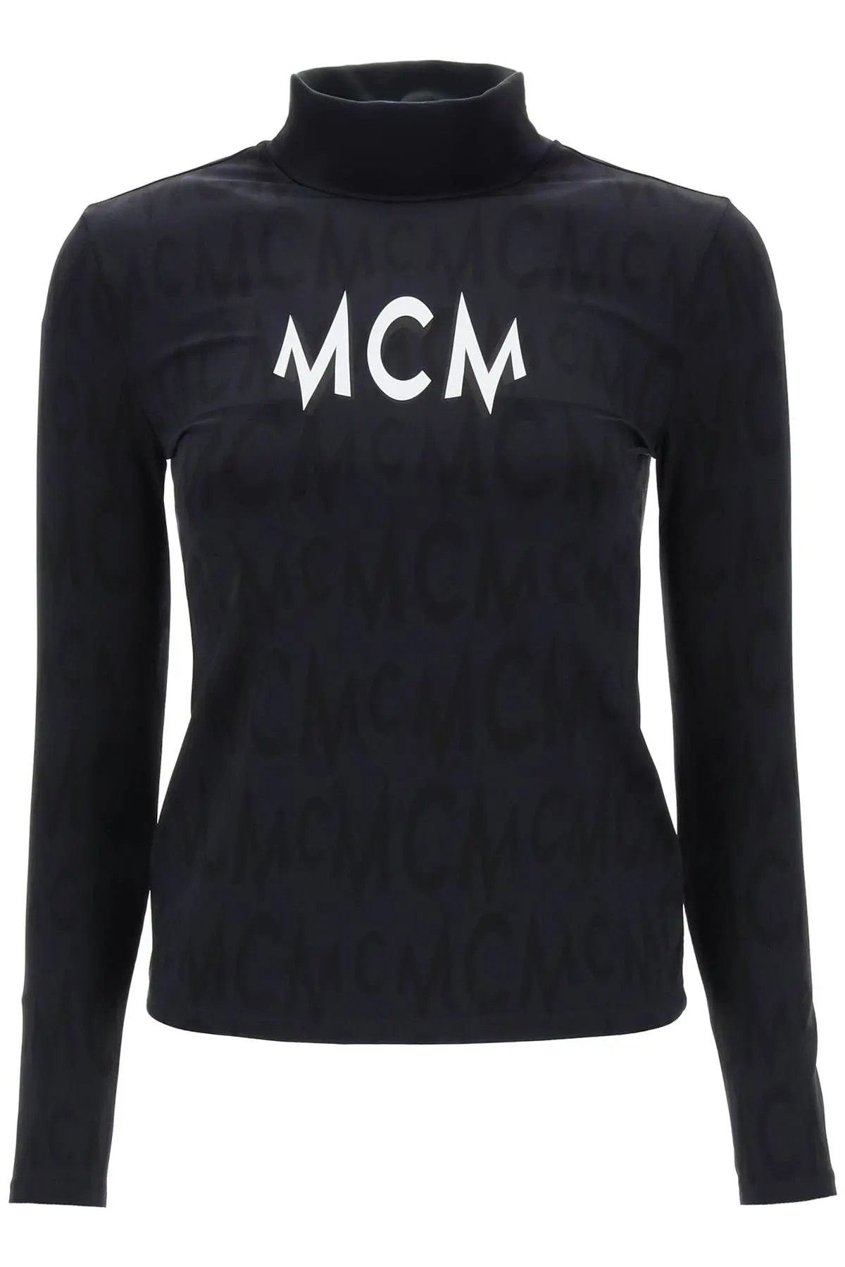 image of MCM O1S22I1N1223 Long-Sleeved Top In Black, Women's (Size XS)