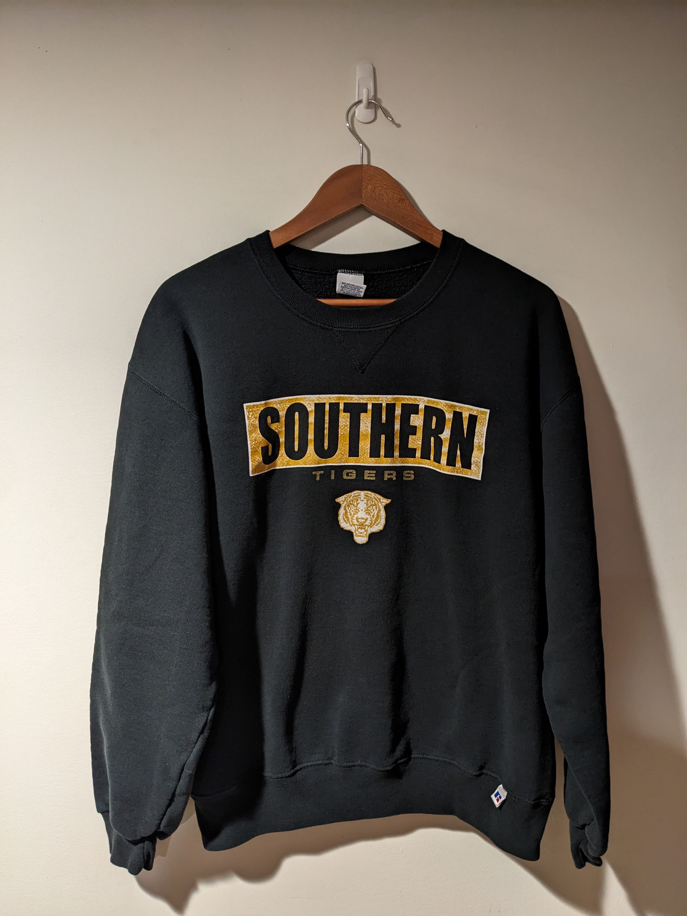 Russell Athletic × Vintage Vintage 90s Southern Tigers University College Sweatshirt Size US L / EU 52-54 / 3 - 1 Thumbnail