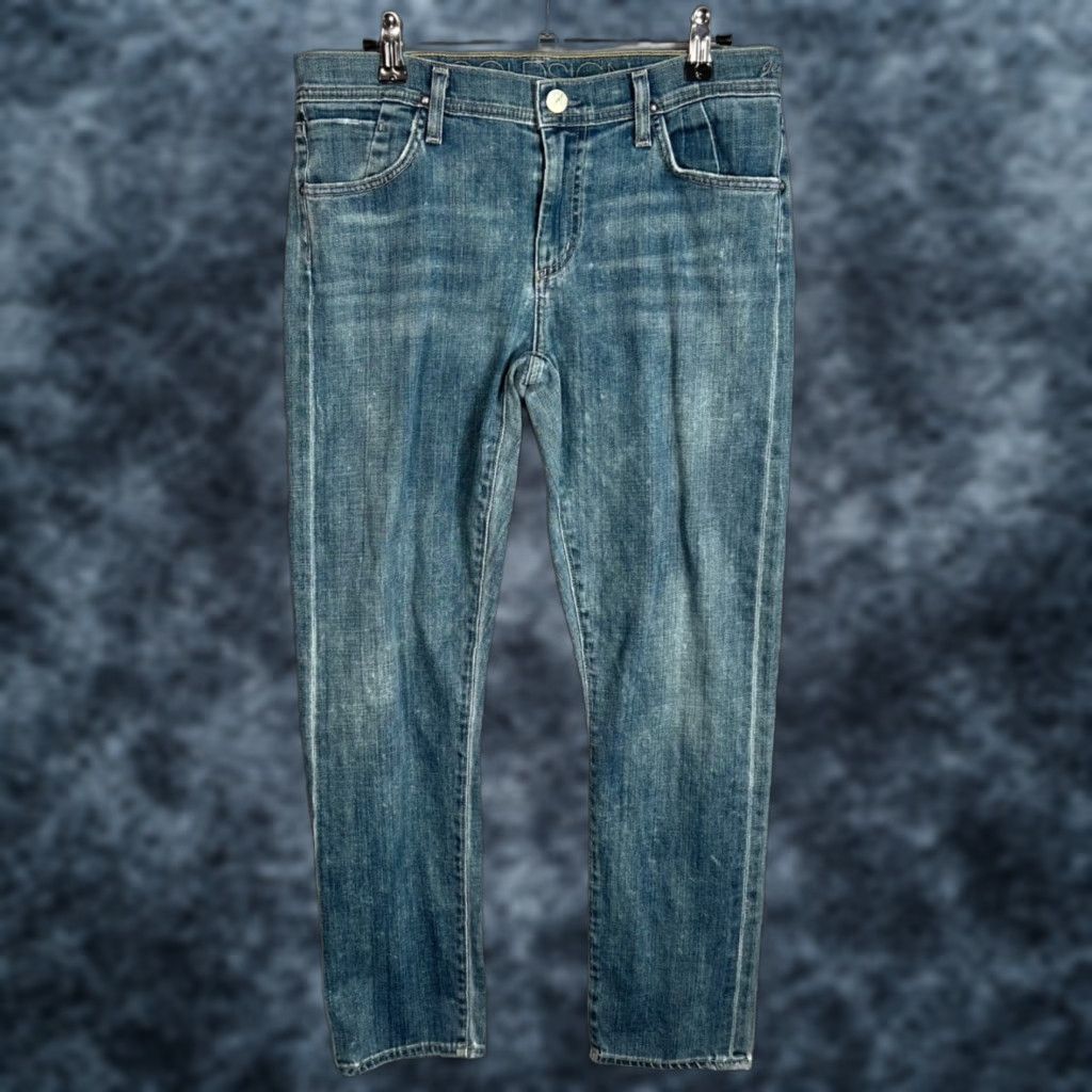 GOLDSIGN GOLDSIGN Jeans Womens 29 Blue Denim Skinny 5-Pocket USA Rise Mid Slim Size 29 Womens Jeans Size 29" - 1 Thumbnail