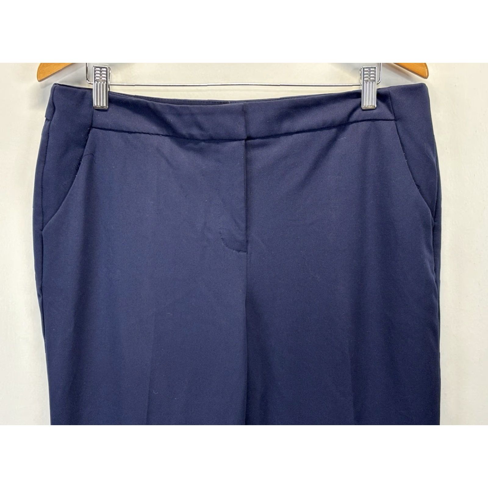 Vintage Chicos Knit Wide Leg Pants Sz 2 US 12 Women’s Navy Stretch Career Capsule Size 34" / US 12 / IT 48 - 2 Thumbnail