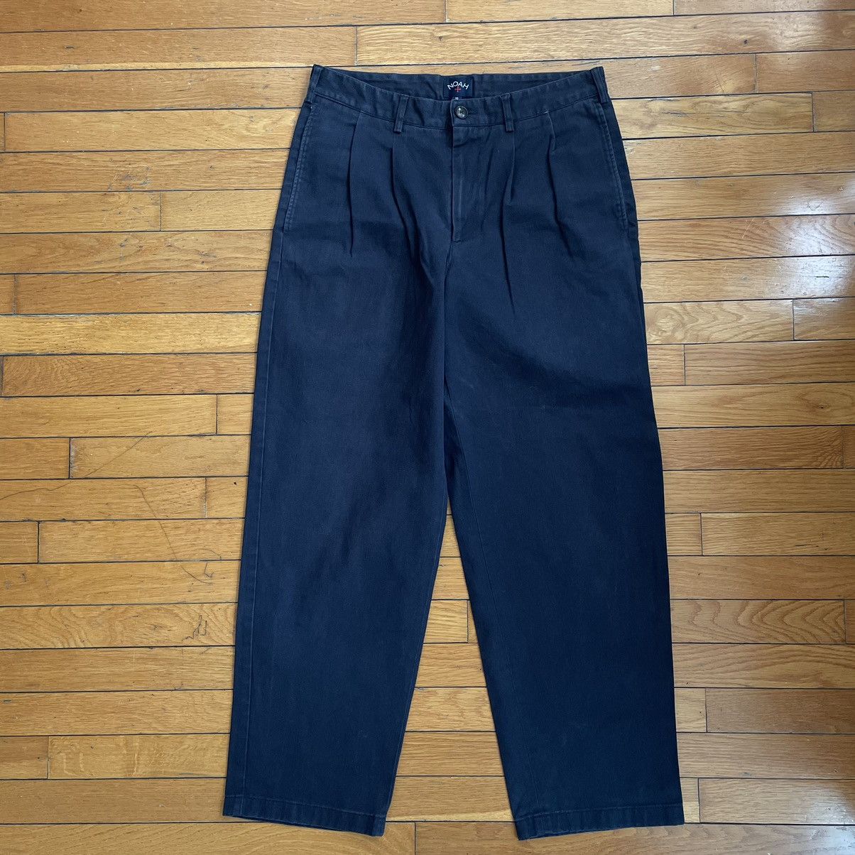 Noah Noah Double Pleated Navy Blue Pants Size US 32 / EU 48 - 1 Thumbnail