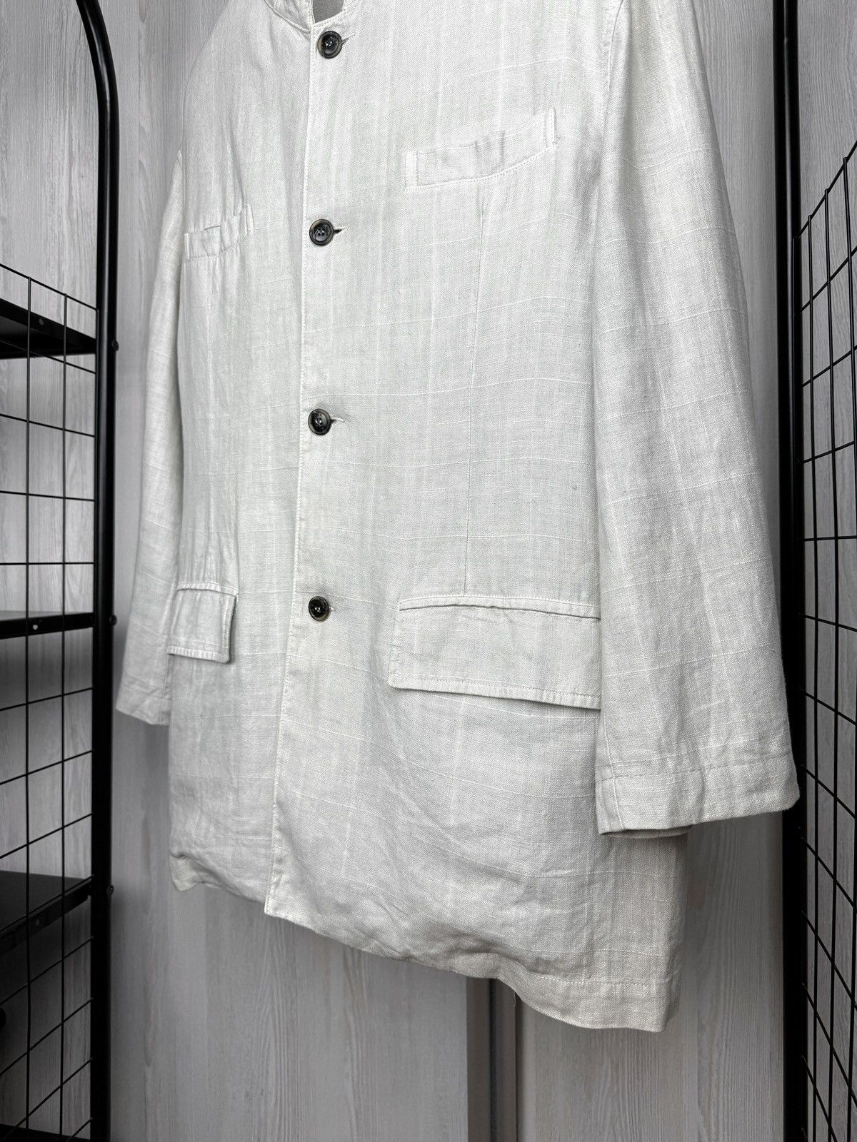 120% Lino 120% Lino White pure linen Blazer 4 pockets jacket size XXL Size US XXL / EU 58 / 5 - 8 Thumbnail