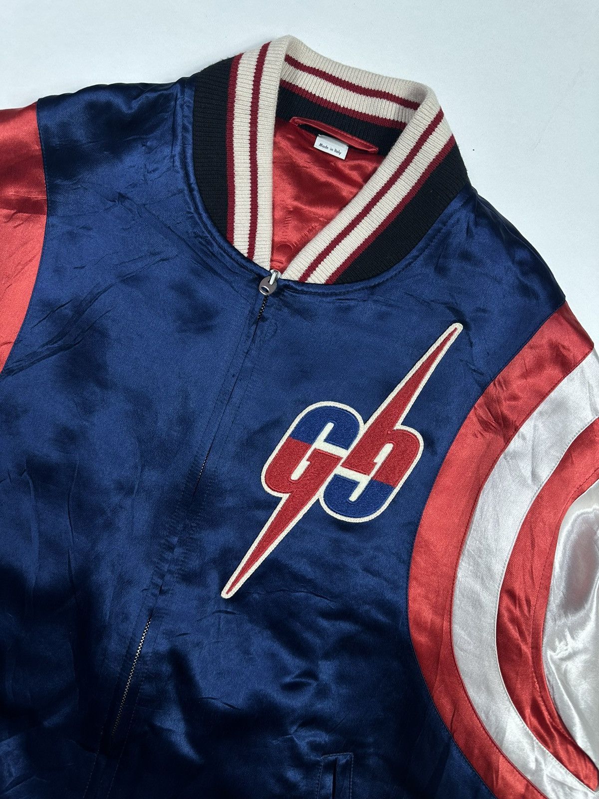 Gucci GUCCI Acetate Bomber Jacket with GG Blade Size US L / EU 52-54 / 3 - 2 Thumbnail